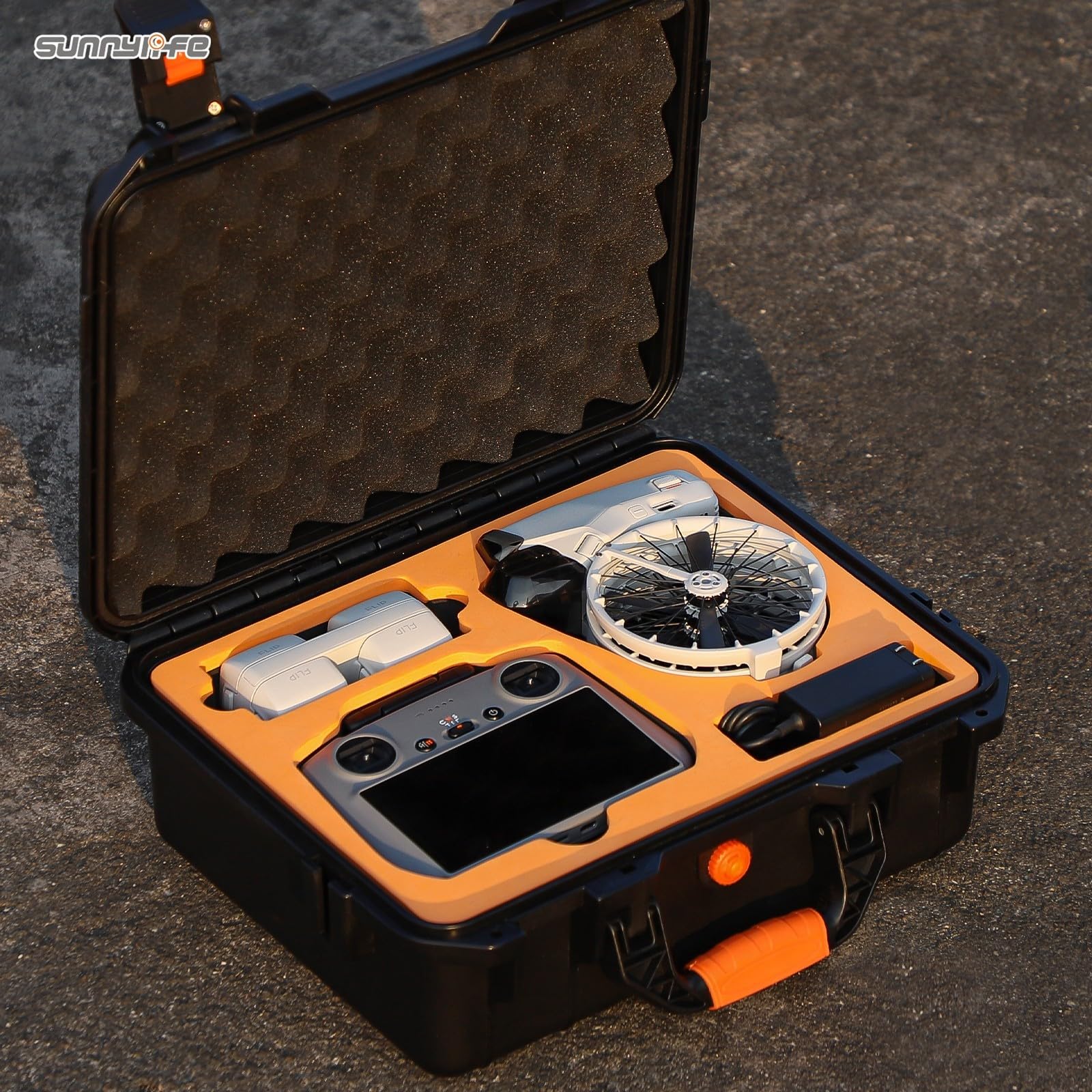 ZYWUOY Funda rígida para dji Flip, caja de almacenamiento impermeable de EVA a prueba de golpes con asa, funda protectora de transporte de viaje 37 x 30 x 15 cm
