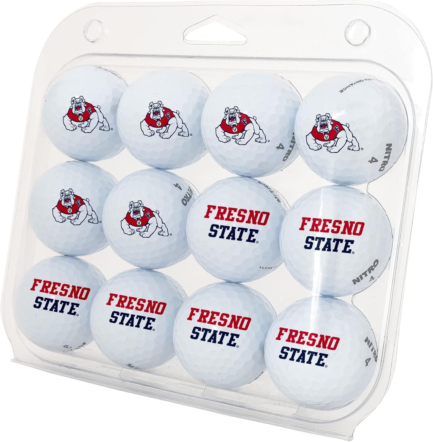 Desert Cactus California State University Fresno Golf Balls 12 Pack – Fresno State Bulldogs Full Color Dozen – Officially Licensed Sport Team Accessory
