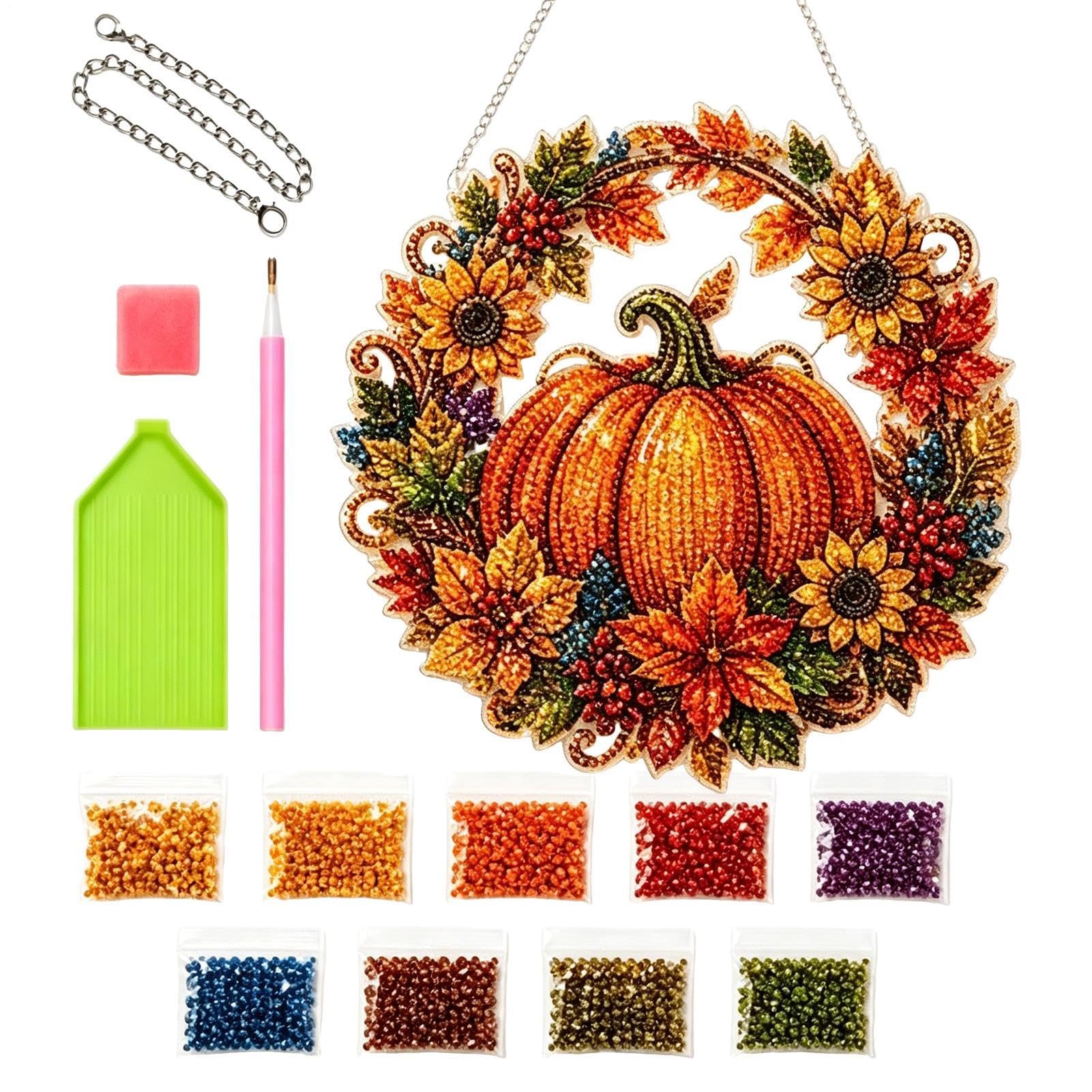 Décoration mosaïque de récolte d'automne en strass pour salon