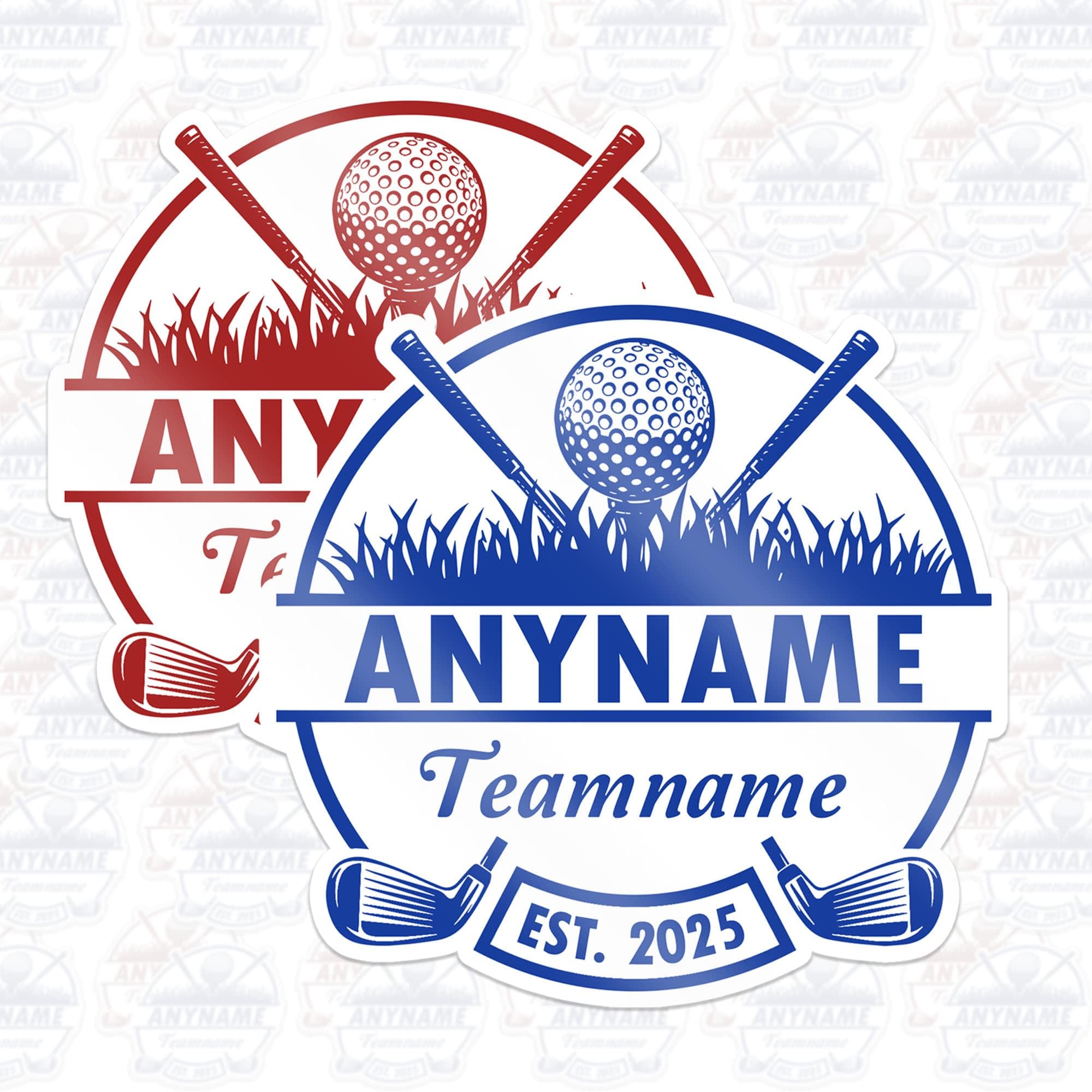 Personalized Golf Name and Year Sticker Custom Golfing Text Number Sport Decal Waterproof Vinyl Decal for Water Bottles Tumblers Laptops Hard Hat Cars Kindle for Women Men Teachers