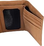 Carhartt Men's Full Grain Saddle Leather Wallets, RFID Blocking Bifold, Trifold, and Front Pocket Options Wallet