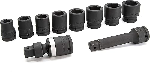 Miniatura 3 de Genius Tools Juego de dados de impacto métrico Dr. de 10 piezas 3/4" CM-610M