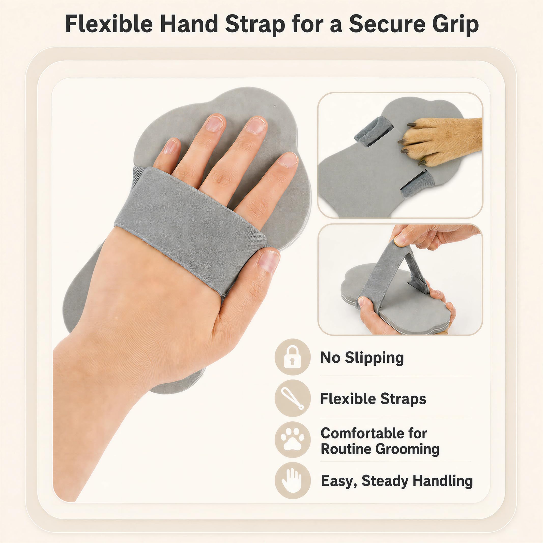 Planche à ongles portable pour chien avec dragonne pour chien nerveux | Polissoir à ongles silencieux sans stress pour chien et chat de petite, moyenne et grande taille
