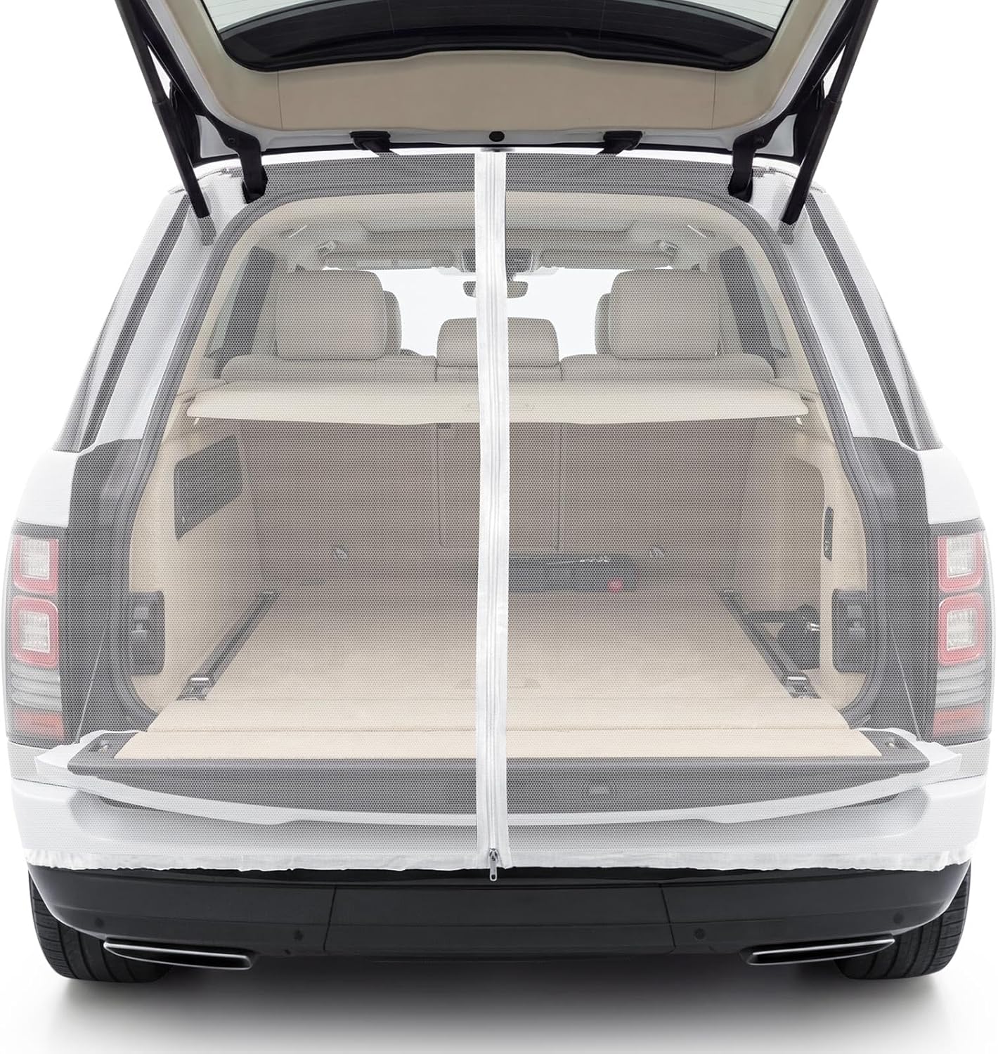 Yahenda SUV Tailgate Mesh Screen for Camping, Car Tailgate Tent Shade, Breathable Bug Screen with Magnetic Design, UV Protection Privacy Cover, Car Camping Accessories(X-Large,Full Wrap,Black)