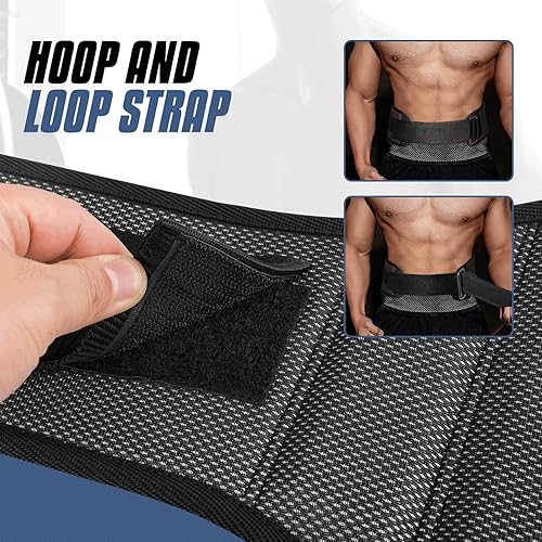 Miniatura 5 de MADOG - Cinturón de levantamiento de pesas, 8 pulgadas, para hombre y mujer, acolchado lumbar y soporte de espalda para sentadillas, entrenamiento