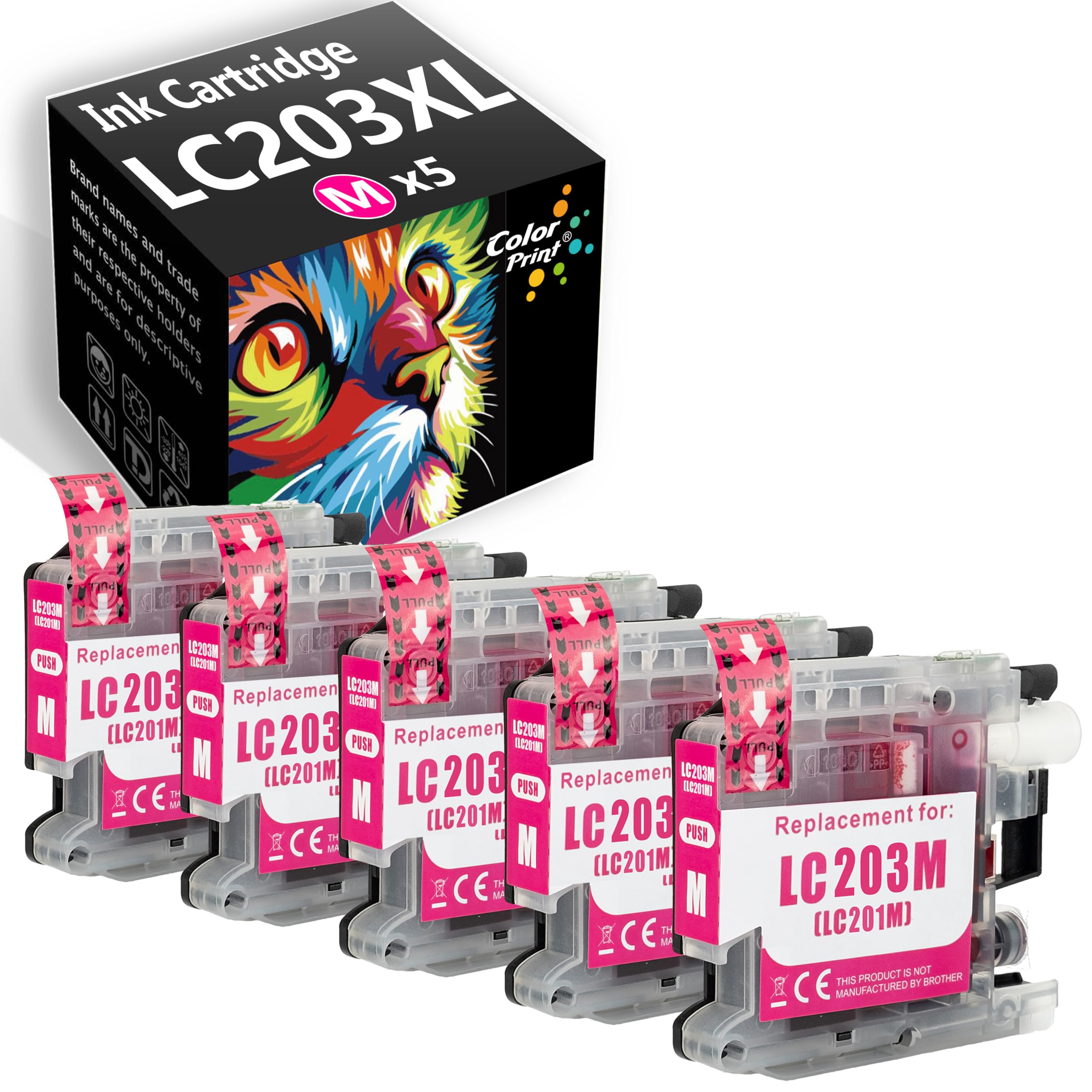 brotherインクカートリッジ Amazon.co.jp: ColorPrint (5個パック、マゼンタ5個) 互換インク