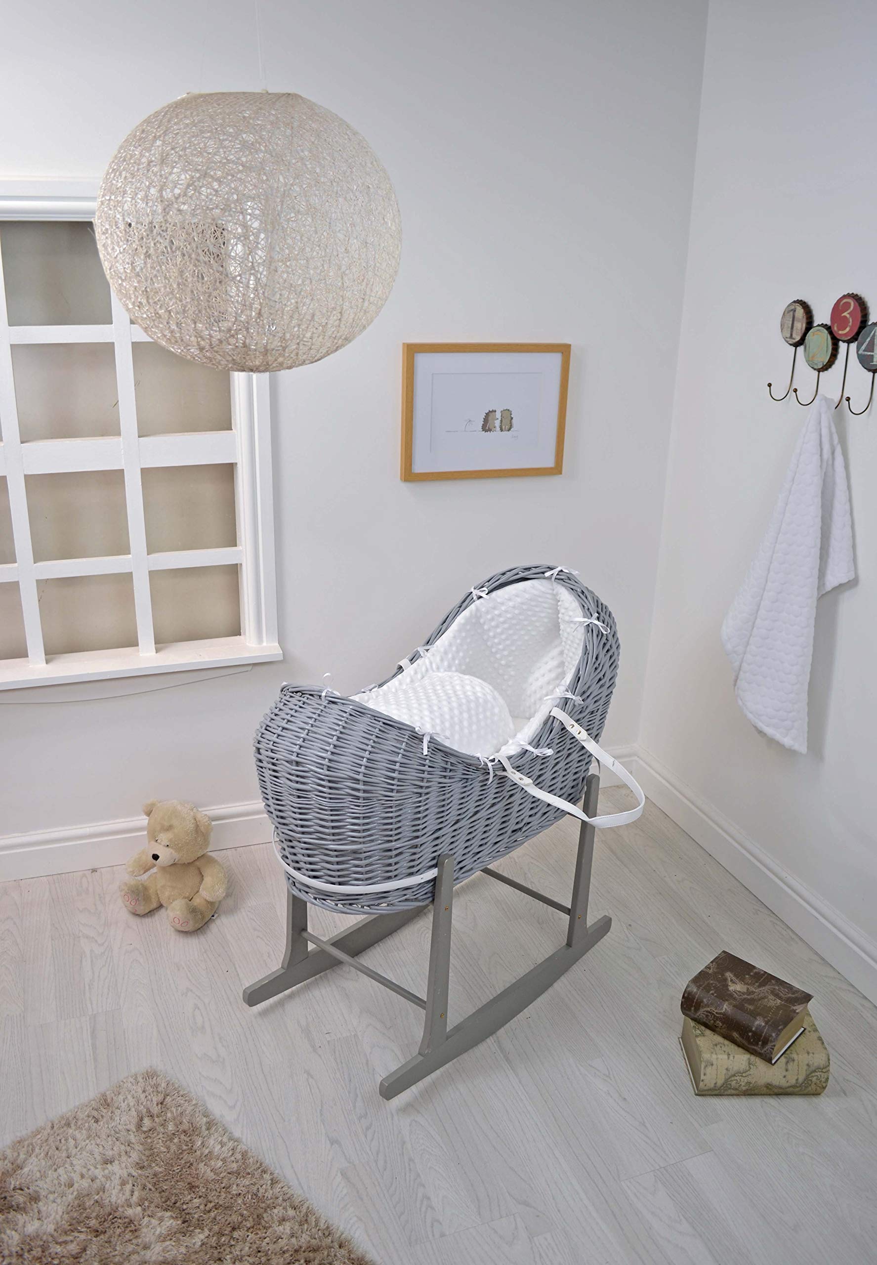 Wicker Pod, Grey/White Dimple