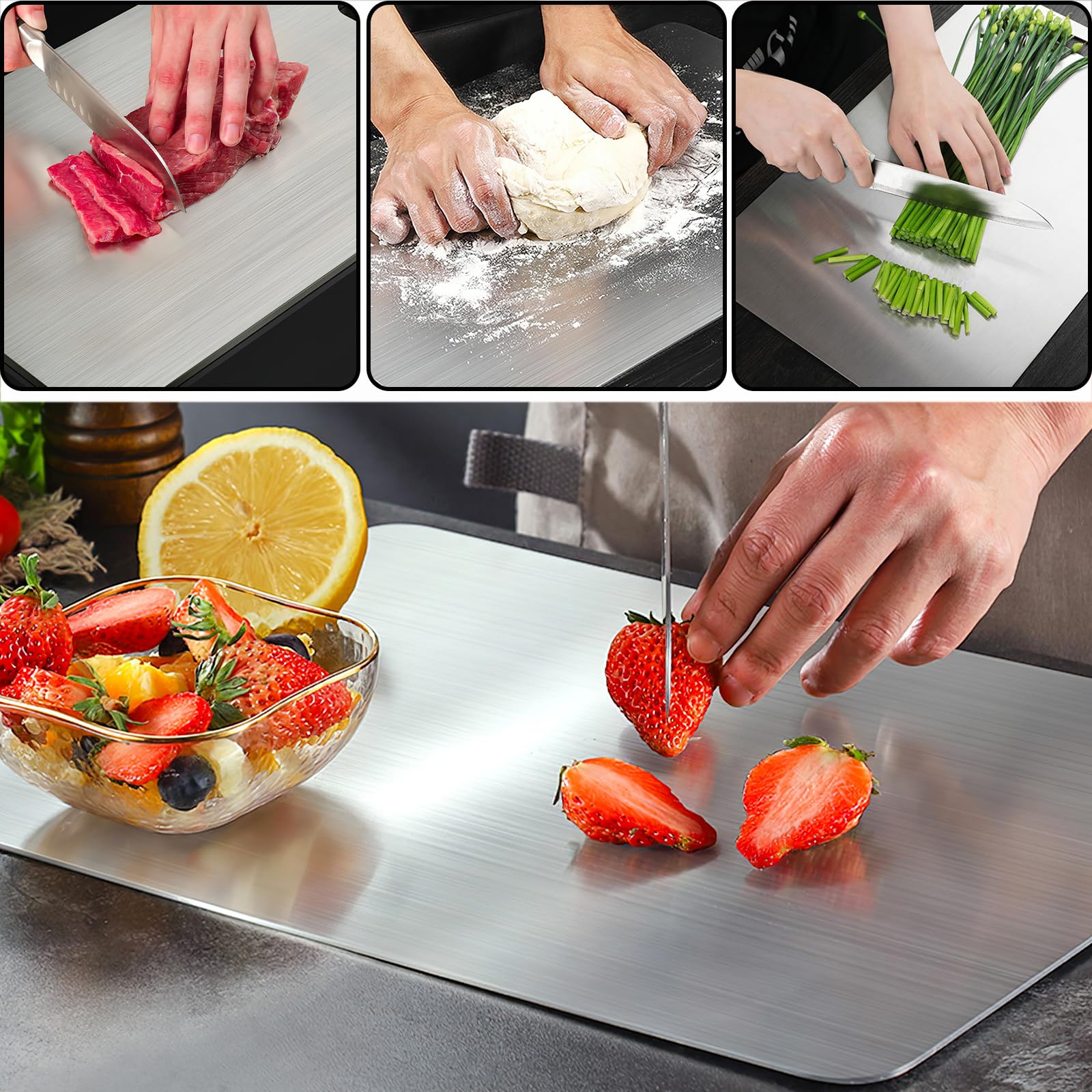 Titanium Cutting Board Acier Inoxydable 304, Planche A Decouper En Titane Planche De A Decouper Inox Antibacterienne Plaque Inox Cuisine Pour Viande Fromage Planches A Decouperde 90529371 Titanium Cutting Board Acier Inoxydable 304, Planche A Decouper En Titane Planche De A Decouper Inox Antibacterienne Plaque Inox Cuisine Pour Viande Fromage Planches A Decouperde 90529371