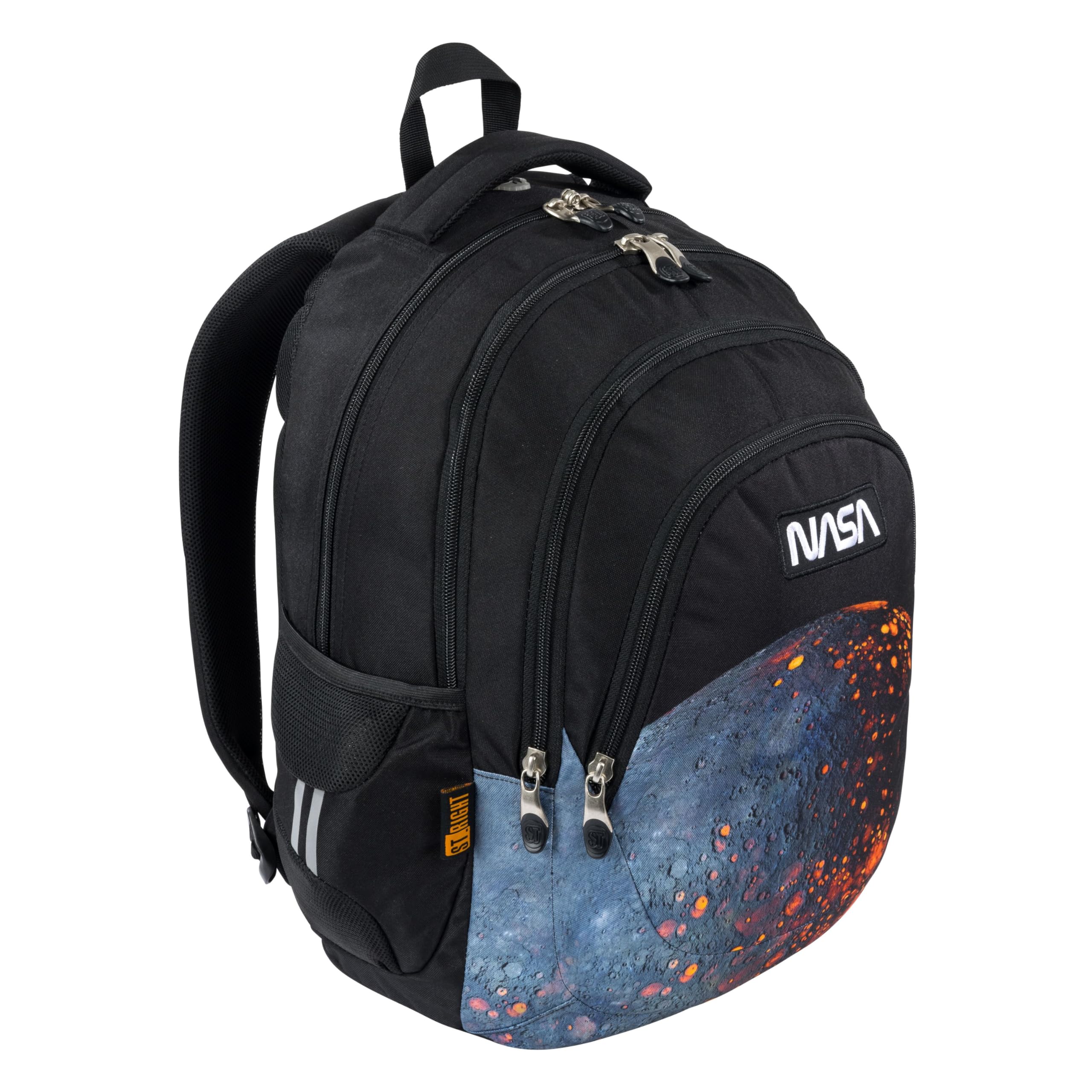 Nasa Schulrucksack Teenager Jungen Set 3 Teilig - Schulrucksack Jungen, Schulranzen ab 5. Klasse - Rucksack Schule, Schultasche Jungen - Ergonomischer Schulranzen