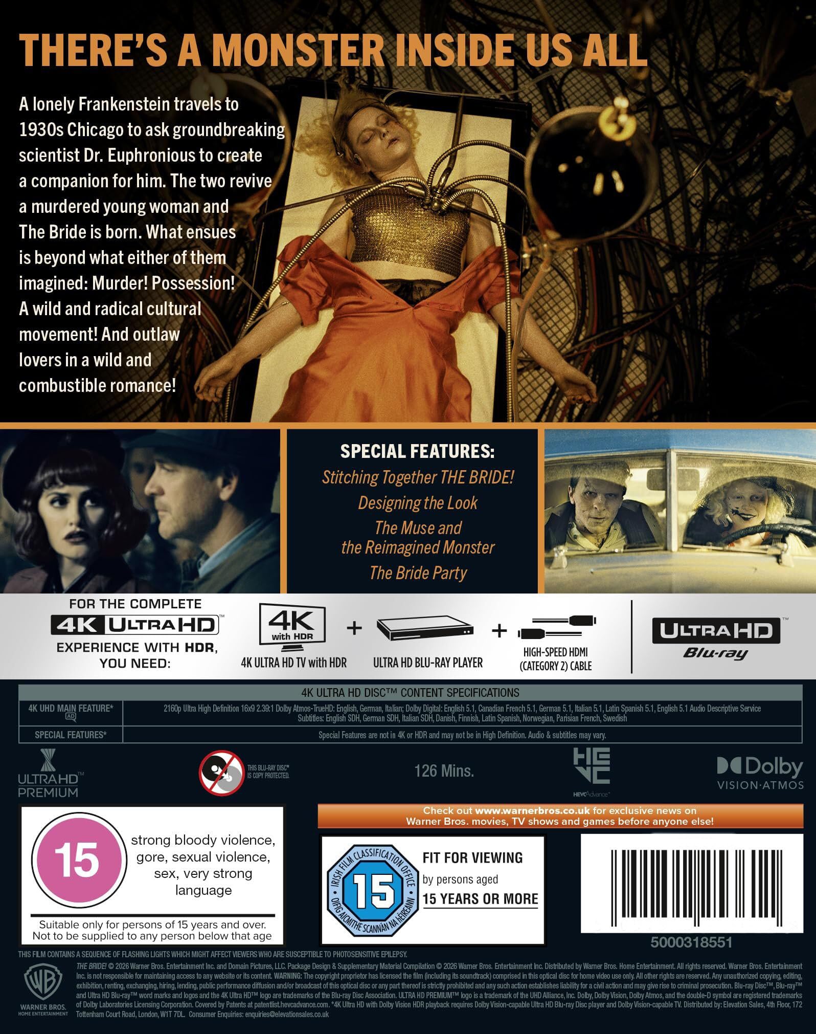 The Bride! (Special Features) [4K Ultra HD] [Region Free]