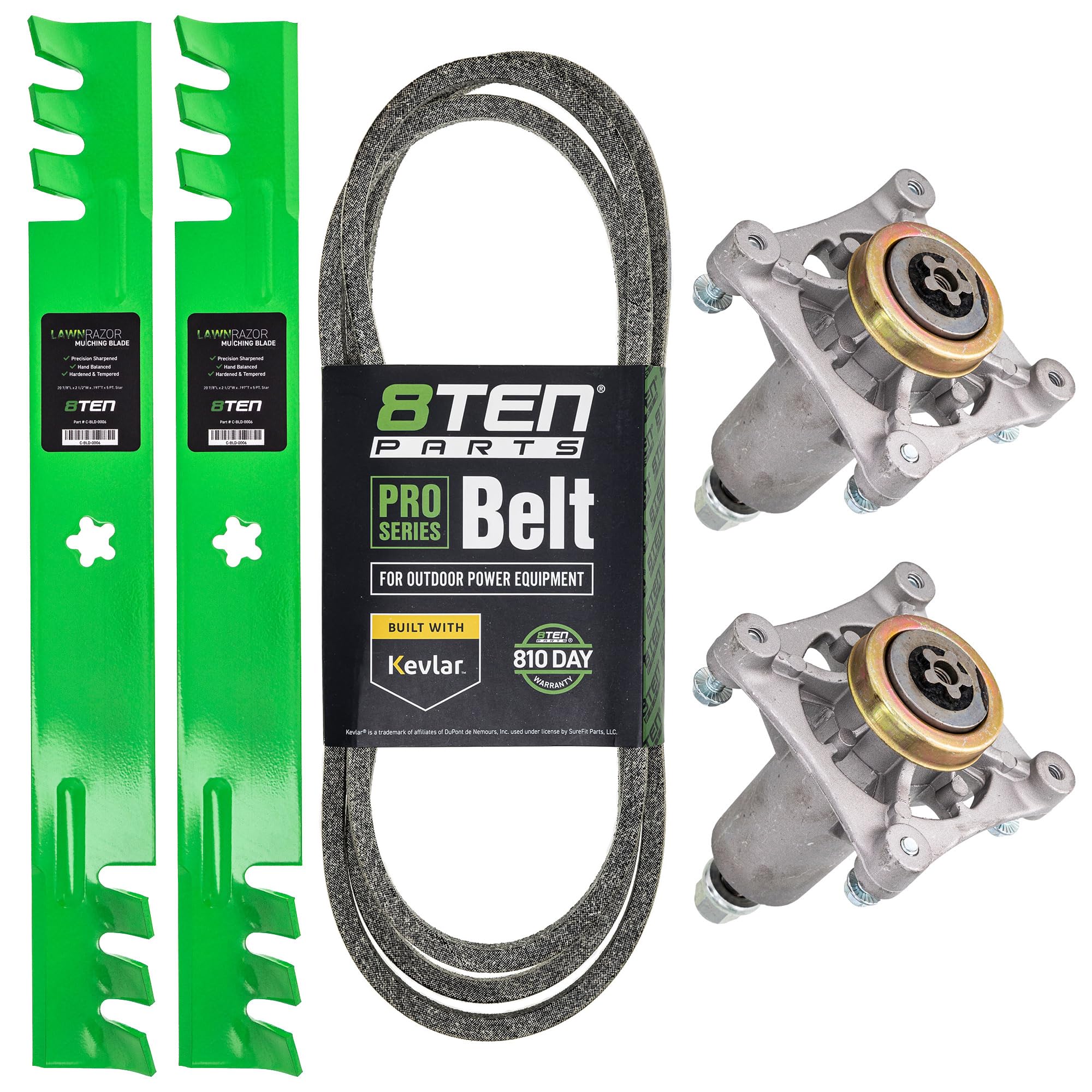 Amazon.com: 8TEN Blade Spindle Belt Kit for Husqvarna Poulan 42