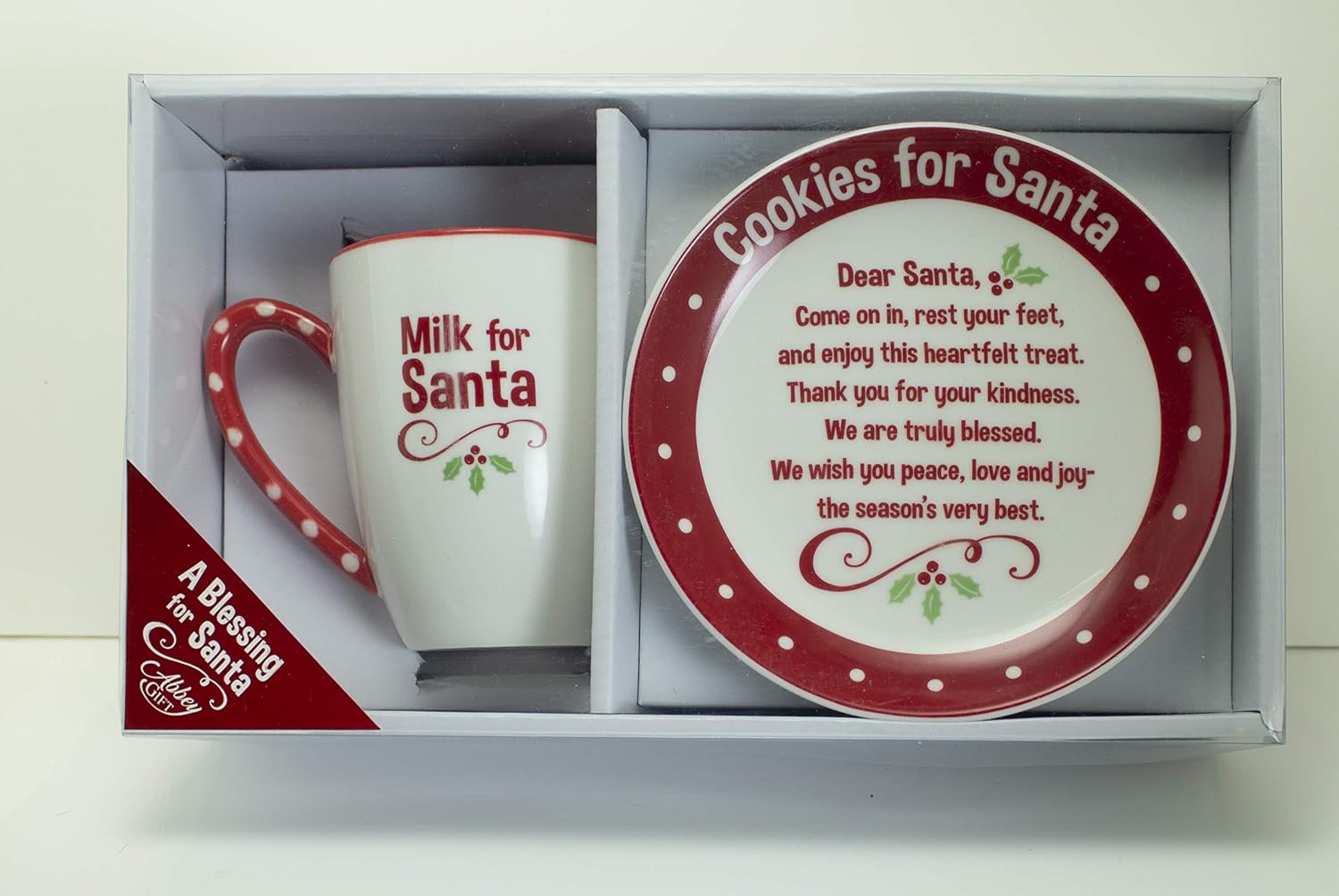 🔥 Flash Sale Abbey Gift (Abbey & CA Gift Milk & Cookies for Santa Mug & Plate Set, 2 Piece, Multi