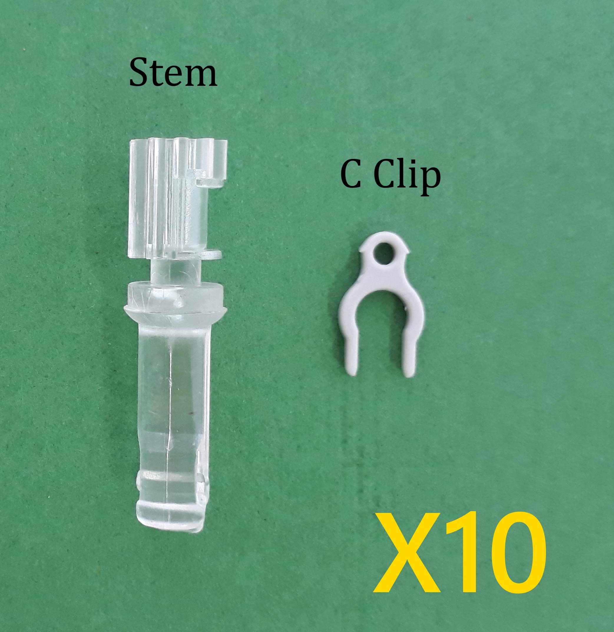 Blind Parts - Soporte vertical para rieles ciegos con clips en C, sin soporte (10)
