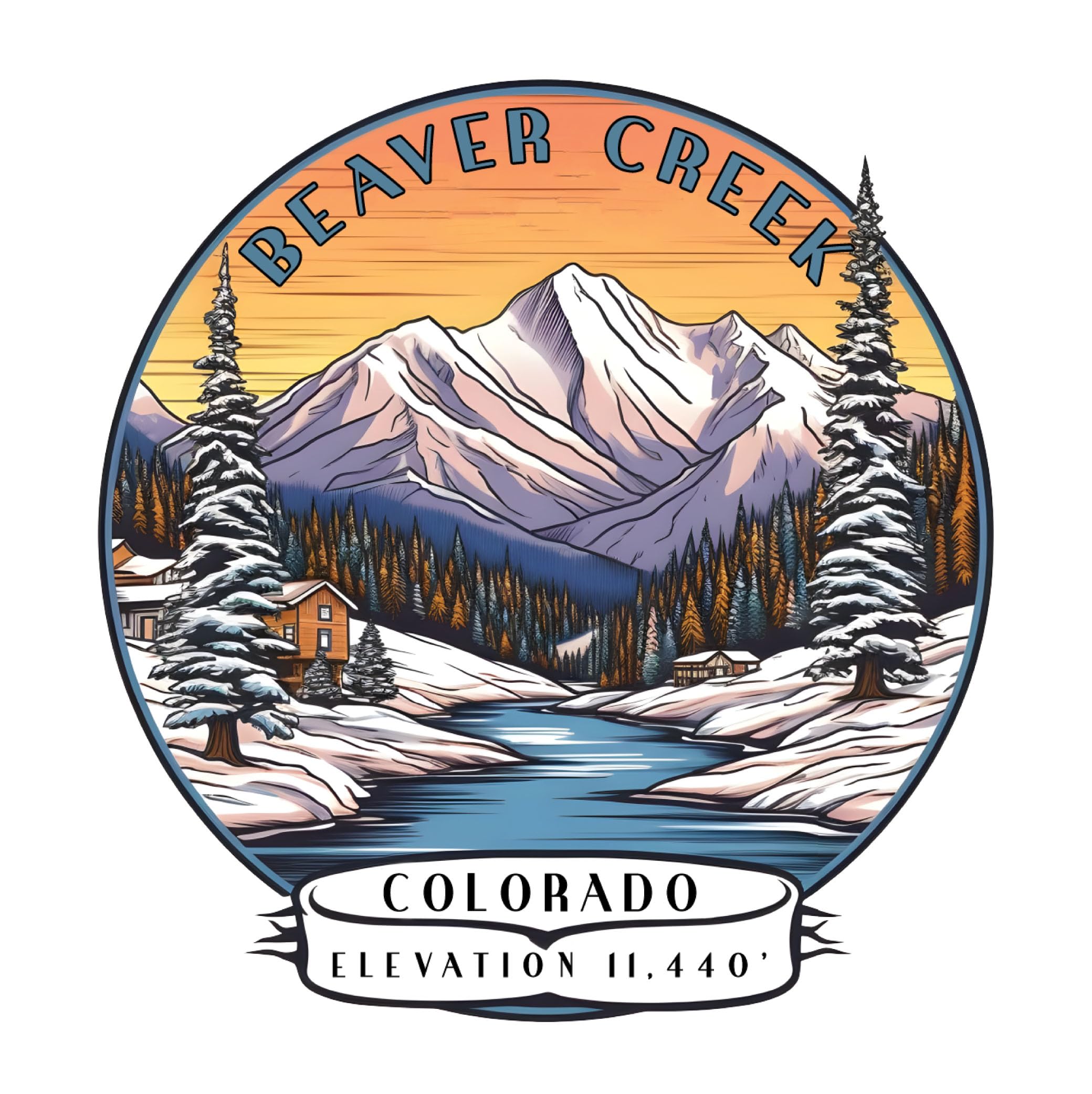 Beaver Creek Colorado Design A Souvenir Magnet 2-Inch