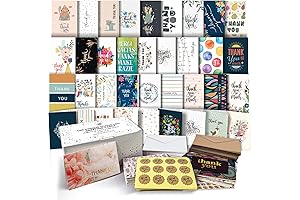 100 Unique Thank You Cards with Envelopes (4x6 Inches)