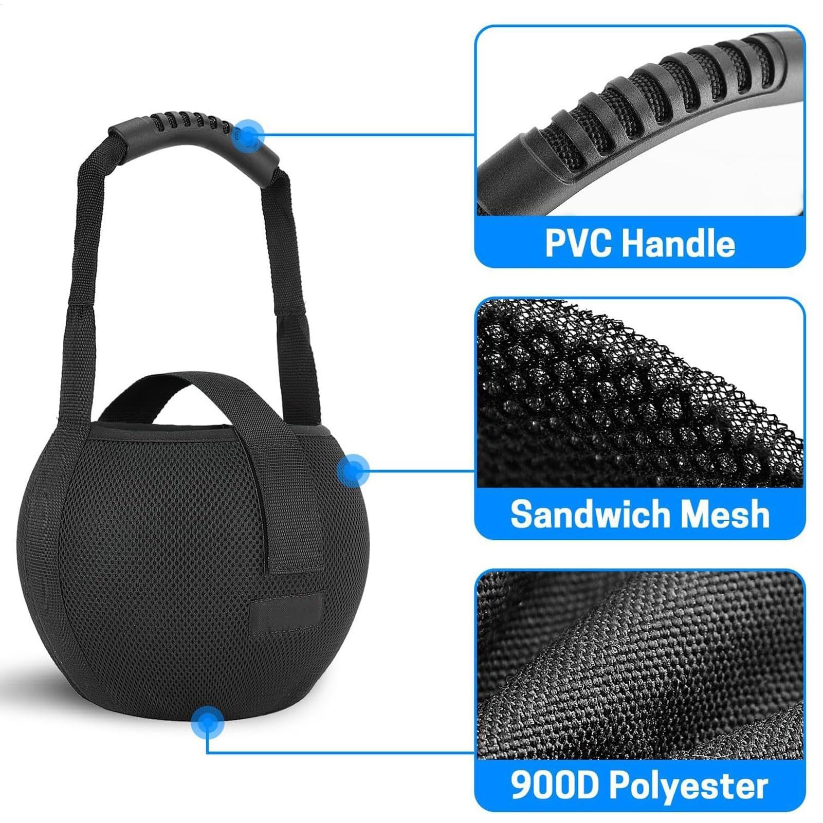 Sac à Boules de Bowling, Support Robuste pour Boule Unique, Sac à Dos Pliable et sécurisé, poignée Pratique pour Un Transport Facile, idéal pour Les Joueurs avancés, prêt pour Le Concours