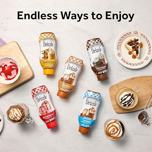 Miniatura 10 de Smucker's Drizzle - Jarabe con sabor a caramelo, 20 onzas, botellas exprimibles (paquete de 12)