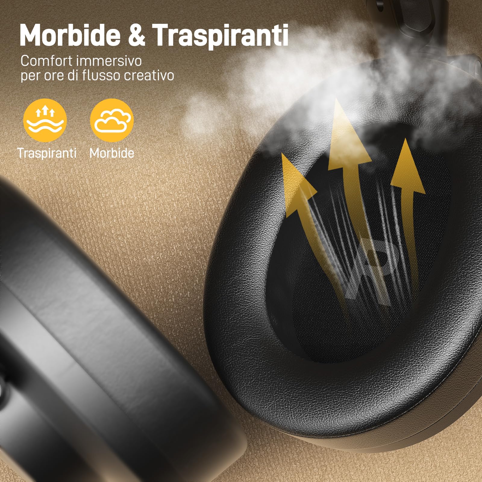 MAONO Cuffie studio professionali, cuffie over ear con cavi staccabili da 6,35 e 3,5 mm, driver da 50 mm, per DJ, podcast, telefoni cellulari, computer, microfoni, strumenti musicali, MH700 Nero