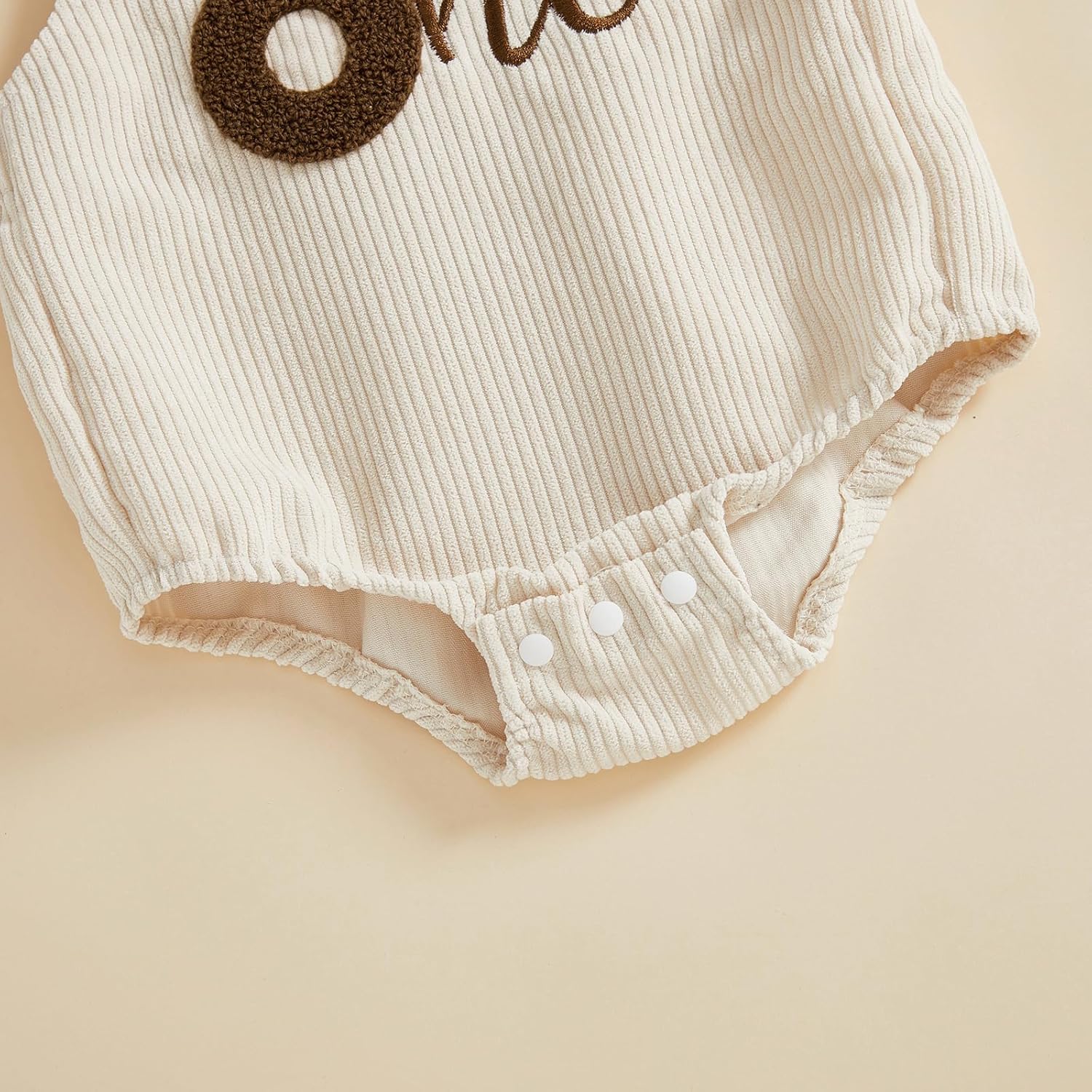 Honganda Baby Boy 1/2 Birthday Outfit Sleeveless Corduroy Overalls Half Way to One Cake Smash Romper for Half Birthday Party - Image 6