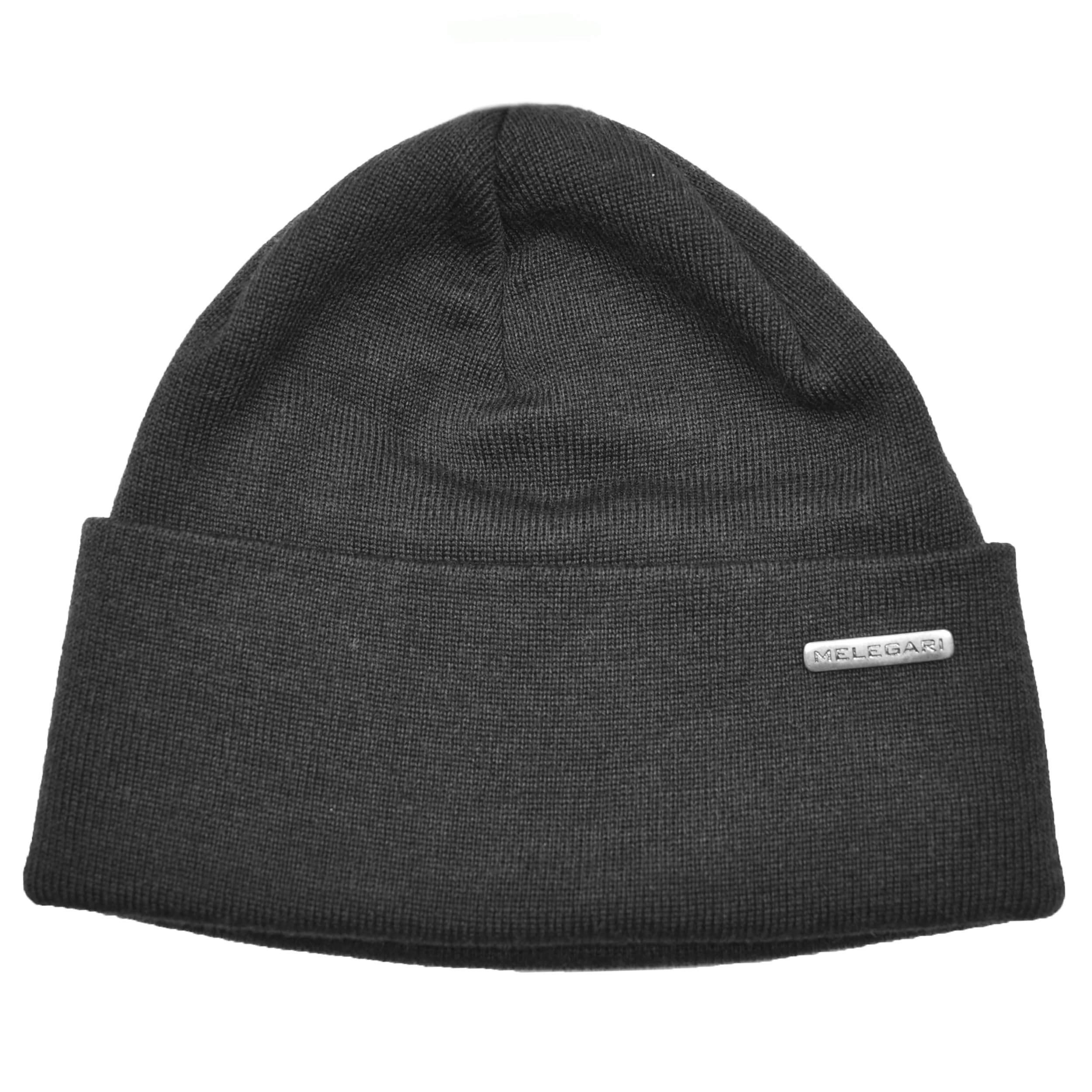 Melegari Bonnet en tricot avec revers | Pure Laine mérinos Extrafine | Wuppertal | Unisexe | Automne Hiver