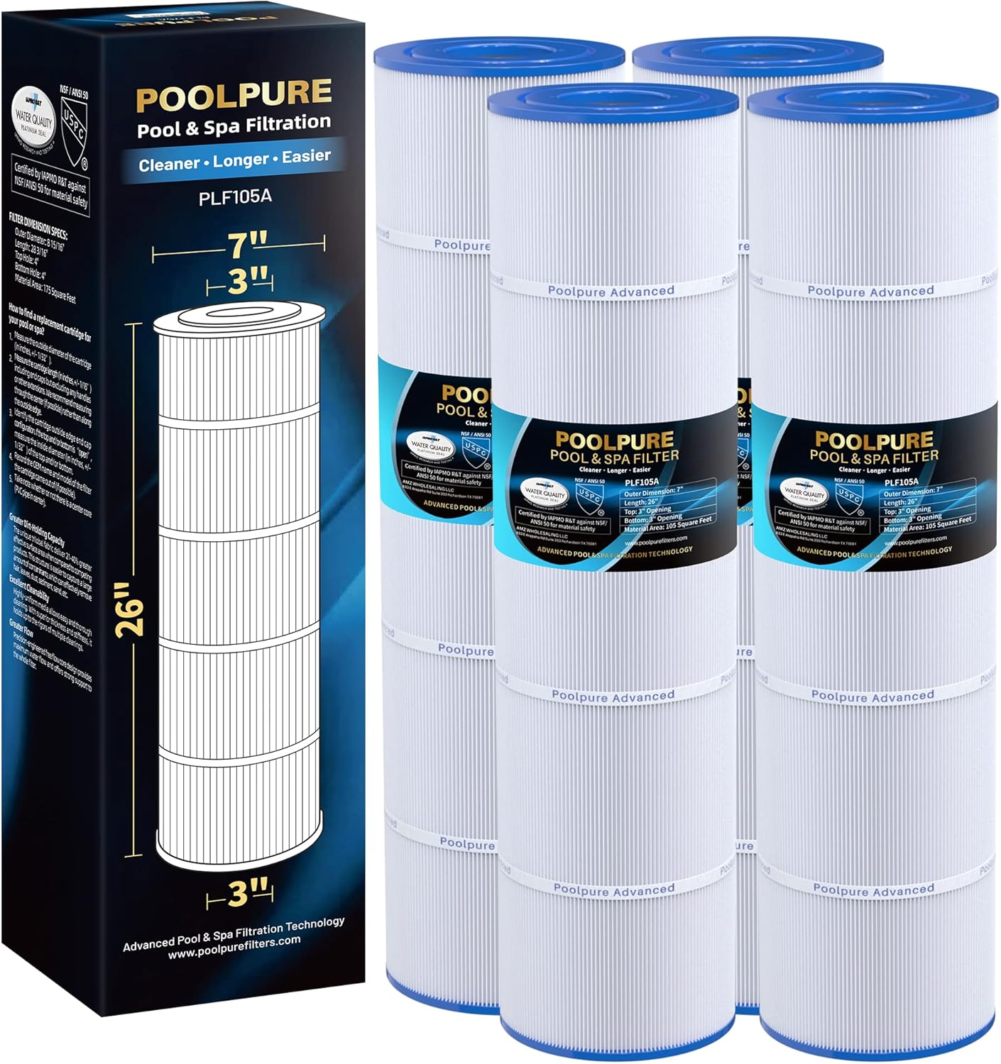 POOLPURE PCC105-PAK4 Replaces Pentair CCP420