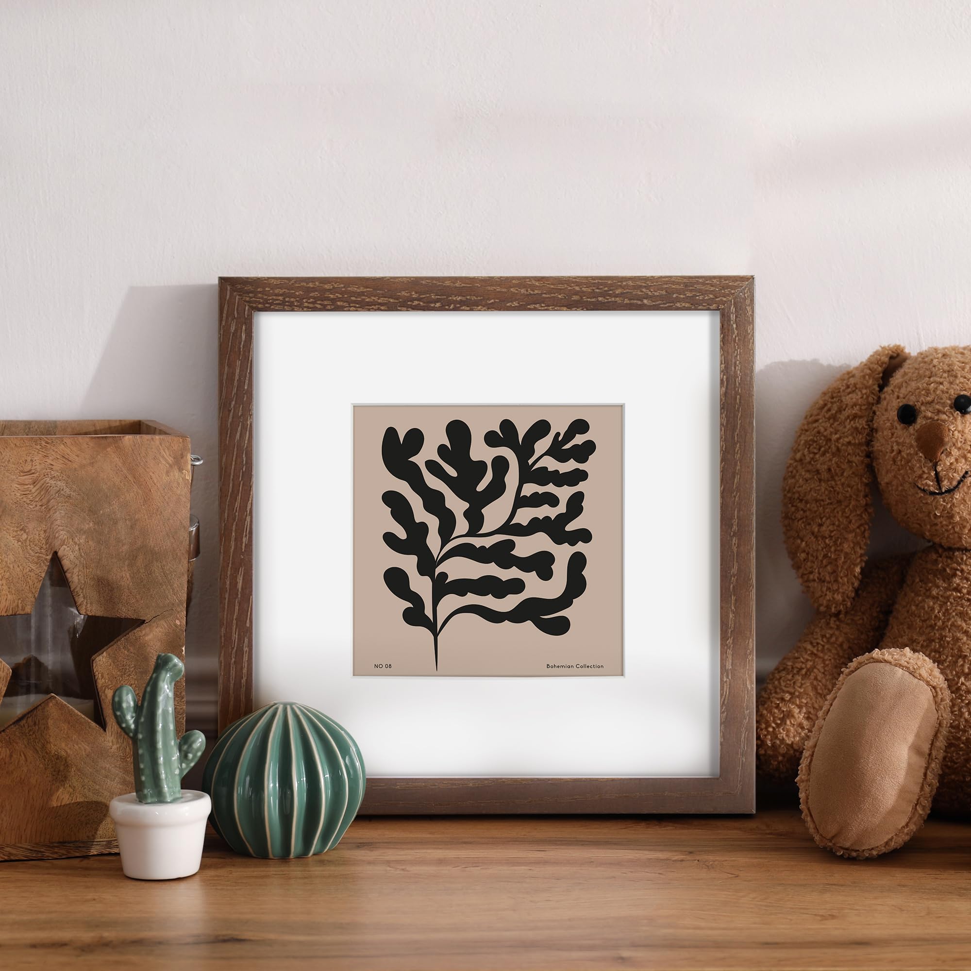 Amazon.com - Fun Memories 8x8 Square Picture Frame, Solid Oak Wood