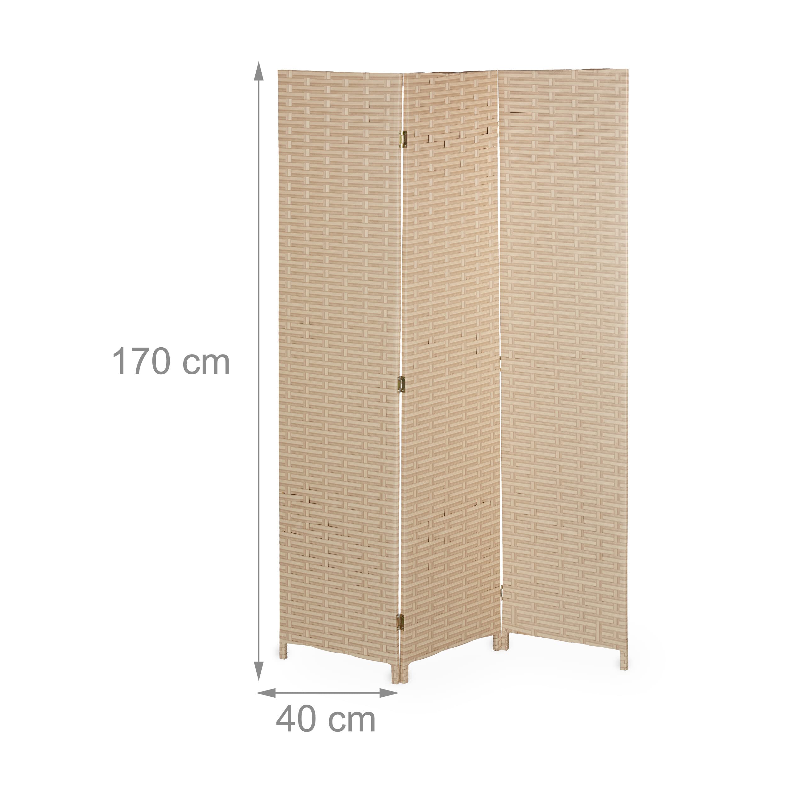 LW Collection Kamerscherm 3 panelen hout zwart 170X120CM - paravent - scheidings | Leen Bakker