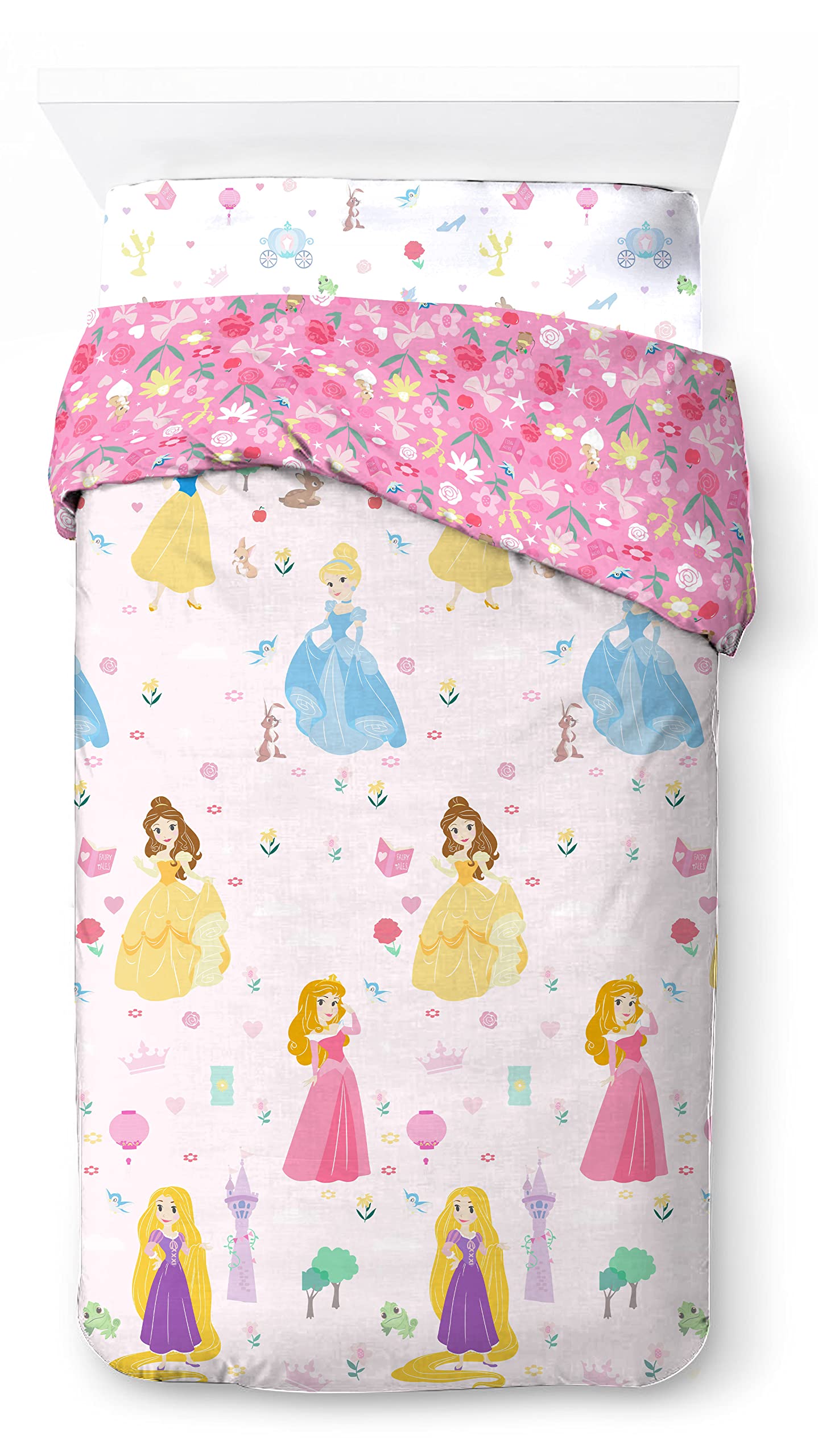 Disney Princess Cut Paper 3 Piece Bedding Set including Duvet Cover 135 x 200 cm - Image 2
