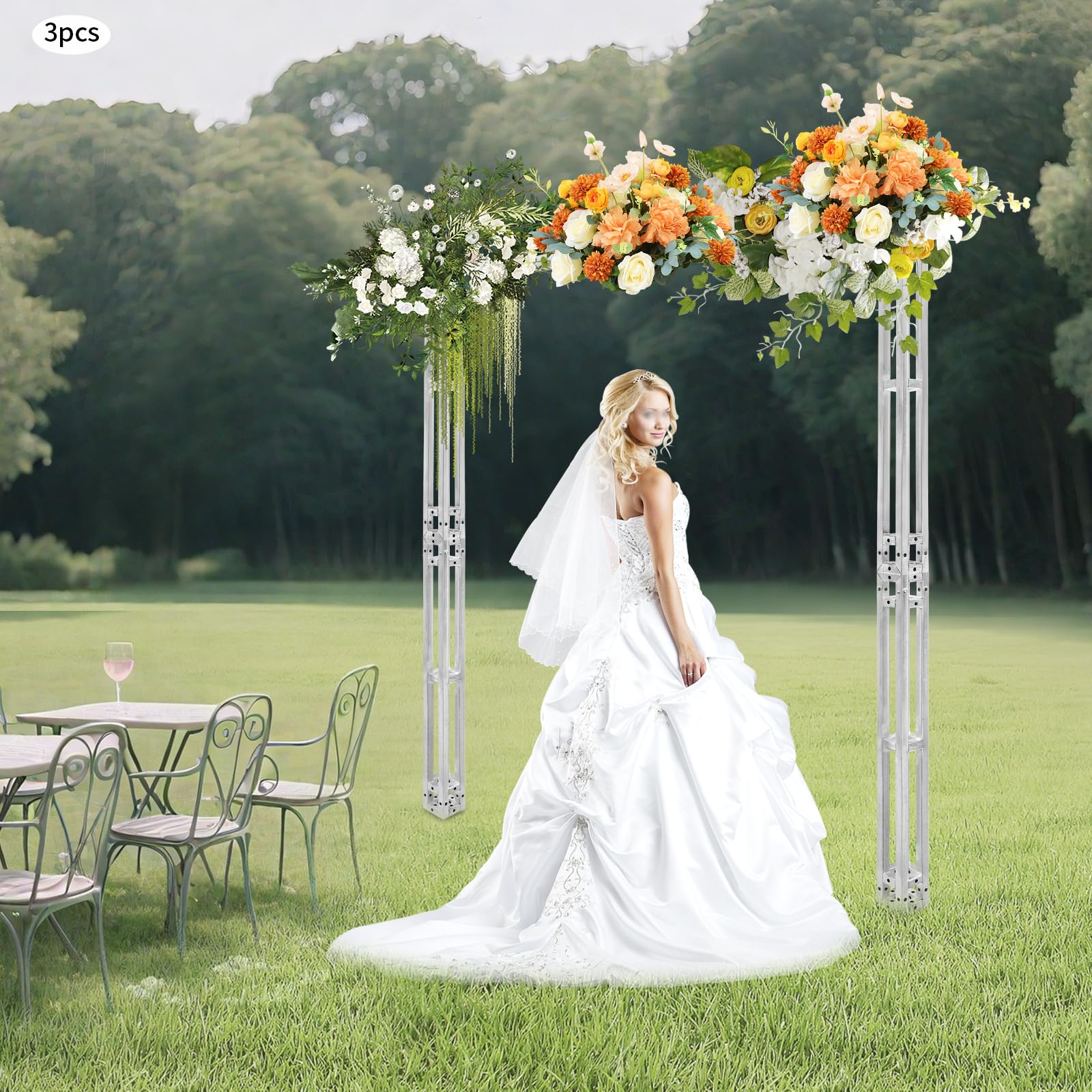 Professional Licht Stativ Set,Traverse - DJ Stand,3 Stück Bühne Truss Stand für Hochzeiten,Aufbau von Bühnenhintergründen, Aufhängen von Werbebannern,Stahlrohr ( je Trägers 200 kg)