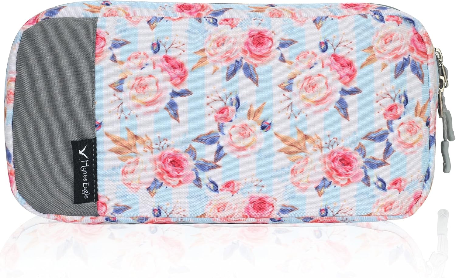 Hynes Eagle Cord Organizer Small Electronics Case Gadget Pouch Phone Accessories Storage Bag Pink Flowers