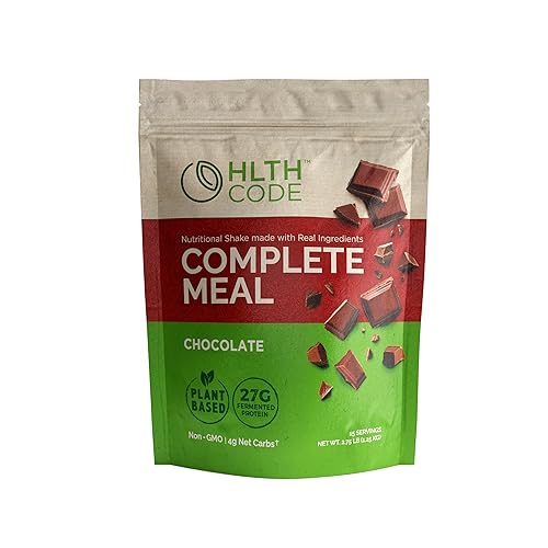 Miniatura 5 de HLTH Code Polvo de reemplazo completo de comidas  Alto contenido en proteínas  Sabor a macadamia de chocolate  15 porciones