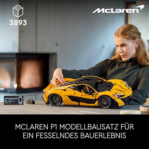 LEGO Technic McLaren P1 Modellino di Auto Sportiva da Costruire, Hobby Creativo per Adulti, Regalo per Uomo, Donna, Lui o Lei, Kit Modellismo da Collezione di Macchina Supercar in Scala 42172 - 2