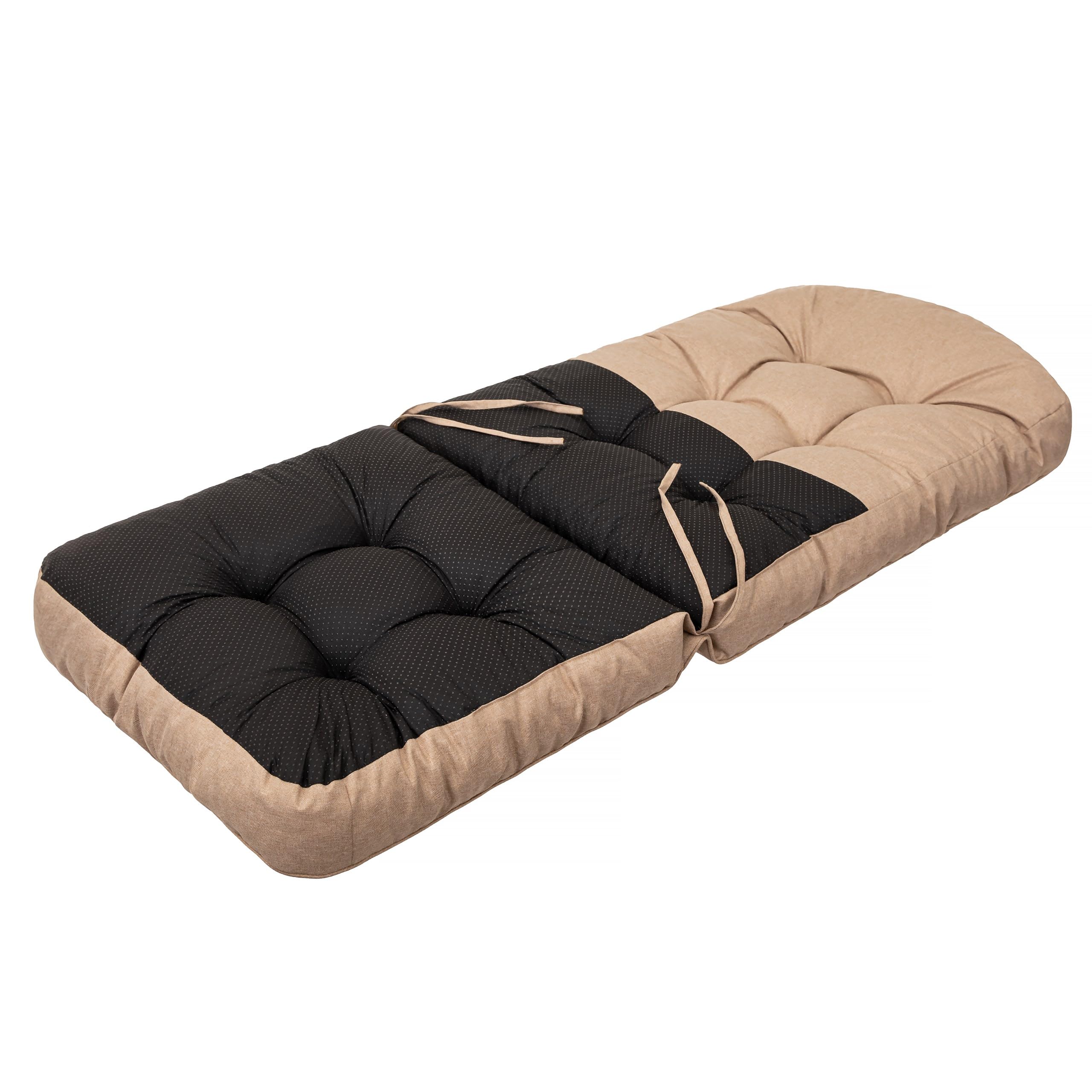 Cuscino per esterni 145 x 56 x 10 cm, colore beige, imbottitura spessa per sedie da giardino, poltrona da giardino e balcone, comodo cuscino e cuscino per pallet, per interni e mobili da