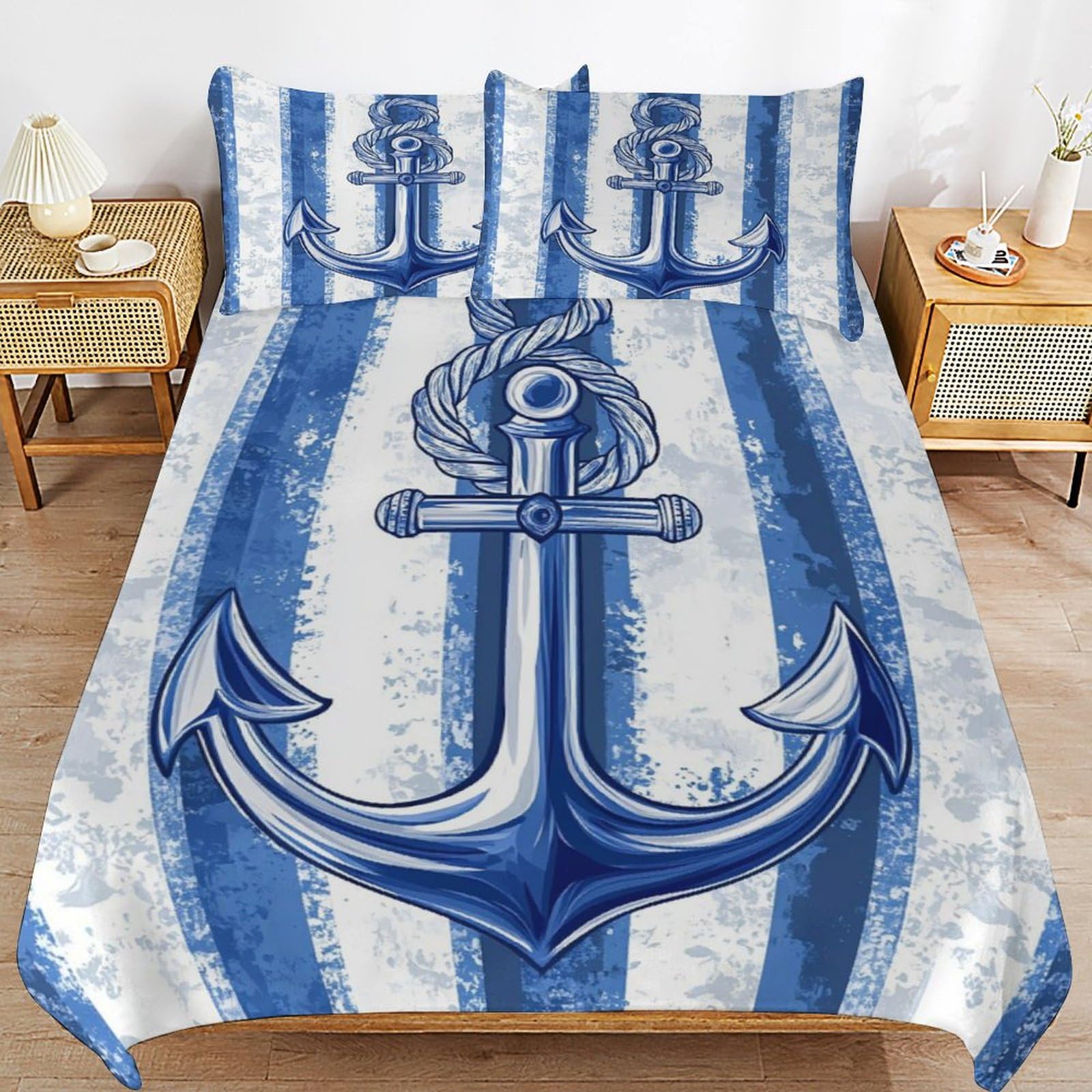 Juego de ropa de cama Ankerss infantil de microfibra con cremallera y diseño de animales
