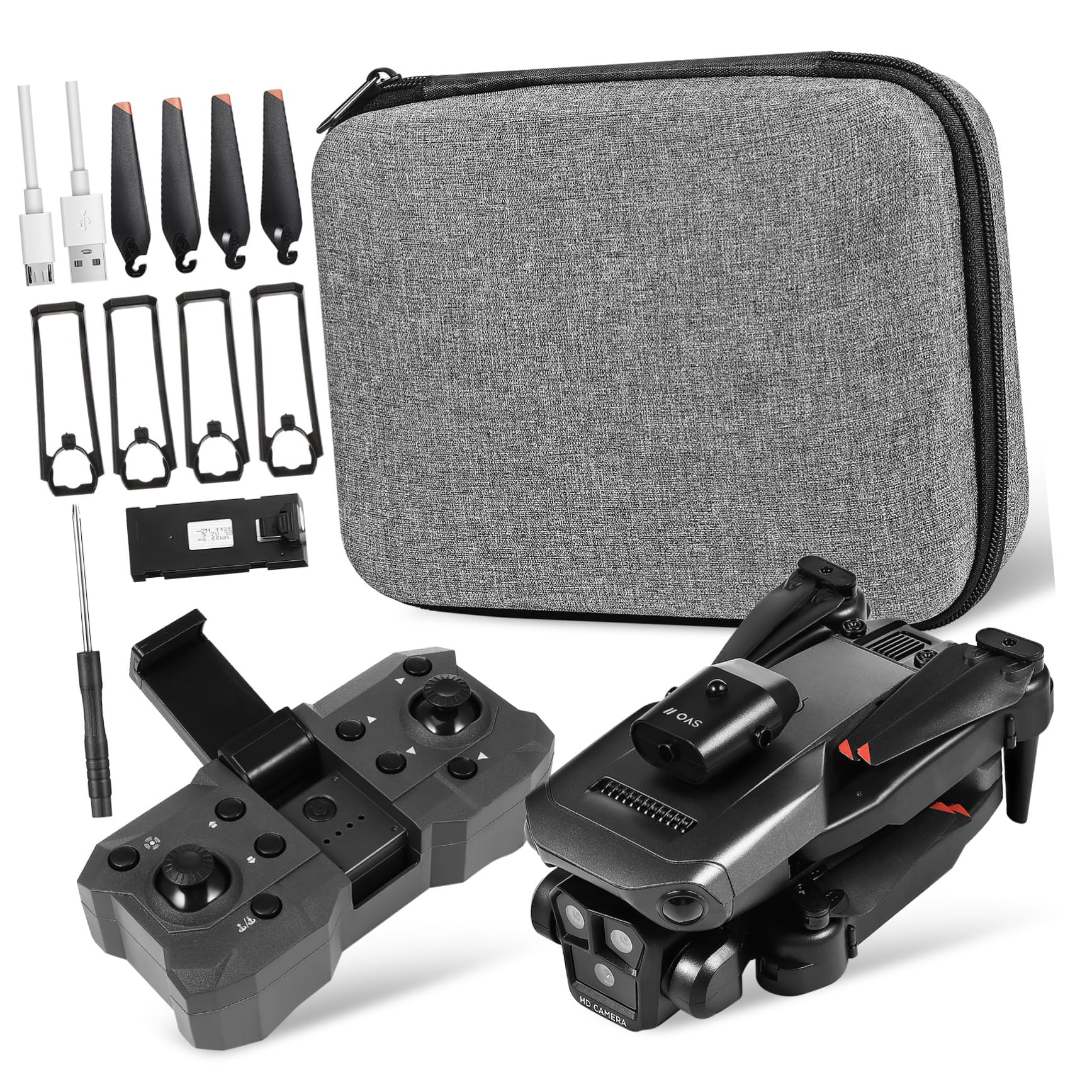 Dron Plegable Modelo Max con Triple Cámara HD y 150° Ajustable
