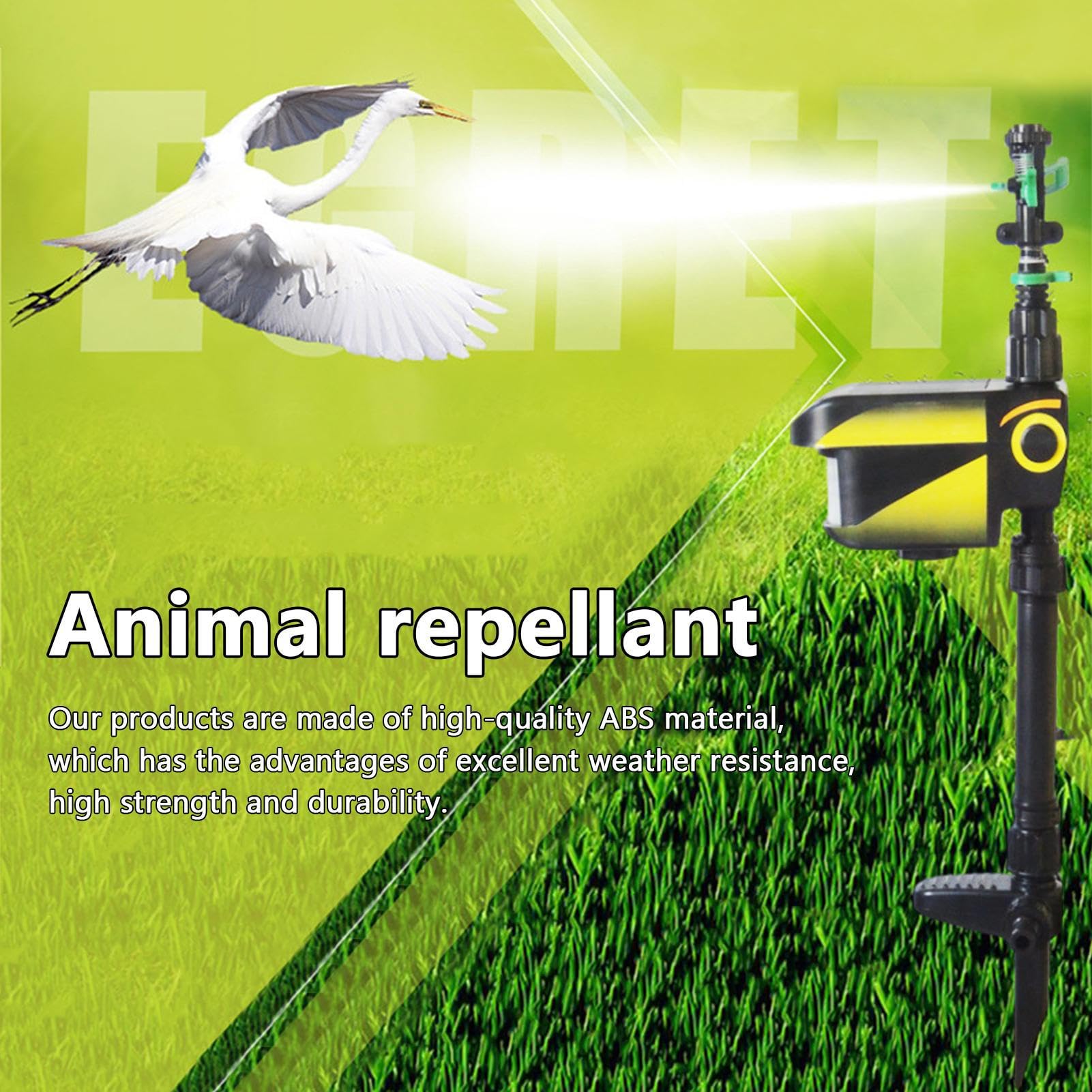 Irrigatore d'acqua da giardino, rilevatore di movimento, dispositivo a getto solare attivato dal movimento PIR, spruzzatore di controllo della fauna selvatica con sensore a 120 gradi, deterrente