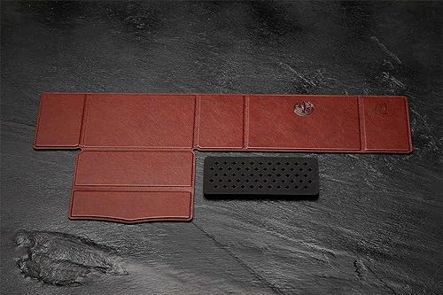 Miniatura 10 de OARIE Portalápices vintage, taza de piel sintética, totalmente de piel sintética, marrón clásico (cuadrado)