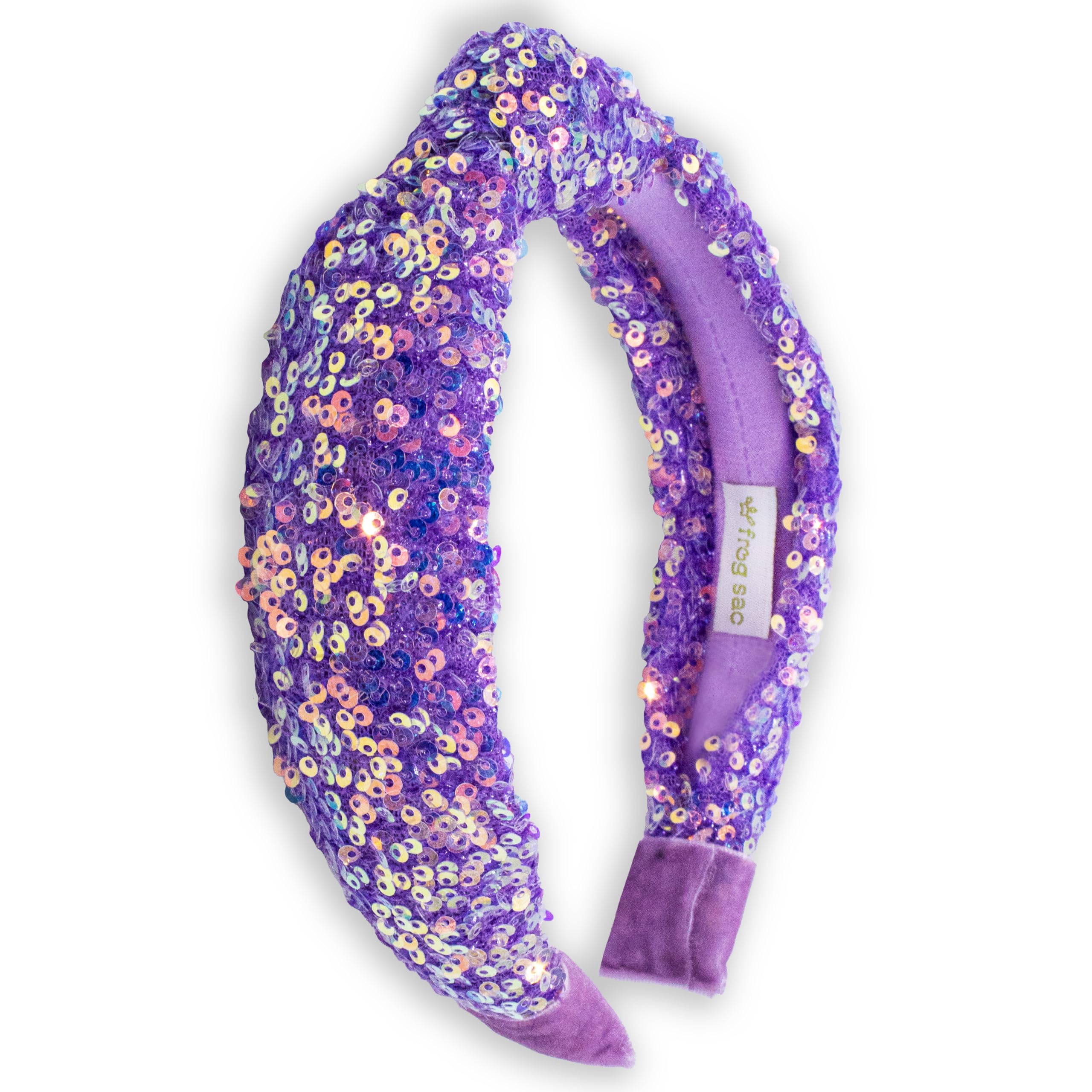 Amazon.com : FROG SAC Sequin Knot Headband for Girls, Purple 