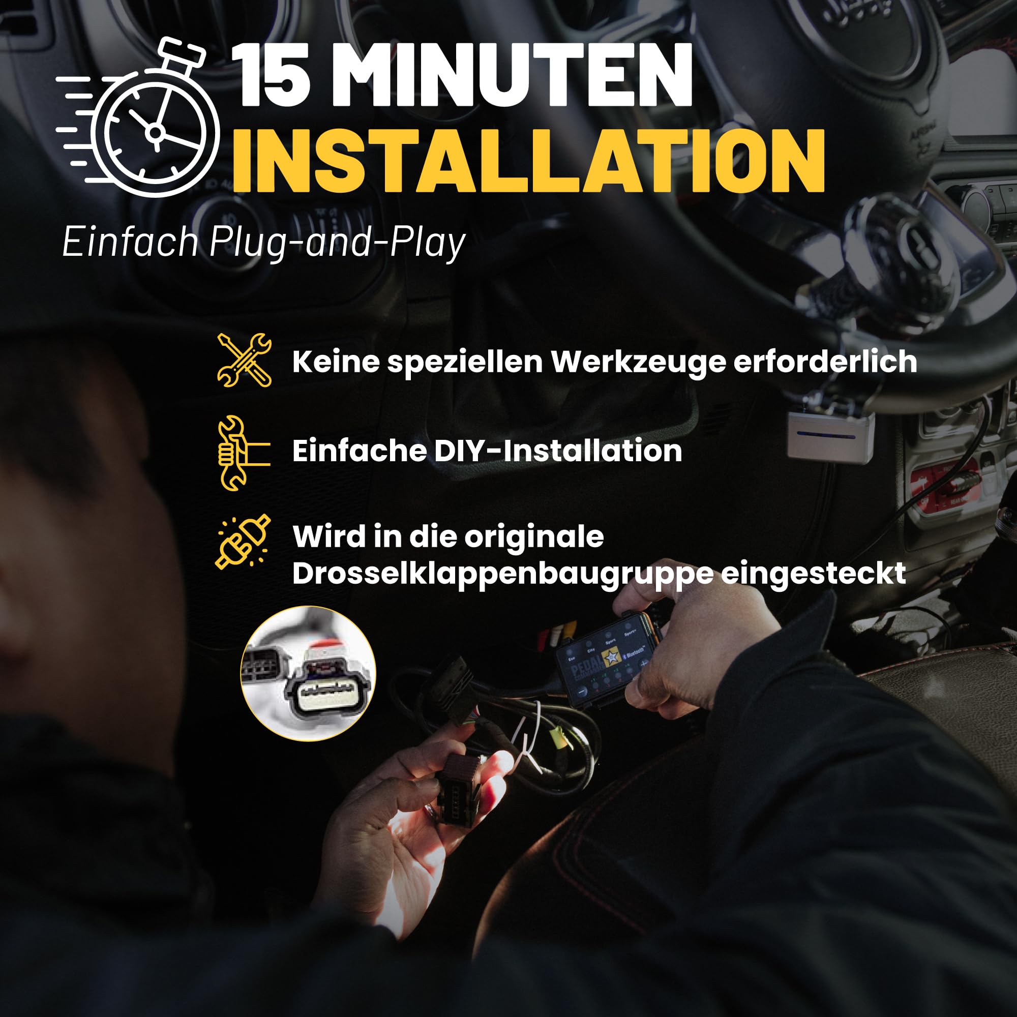 PEDAL COMMANDER ist für Jeep Renegade (2015 und neuer) (BU) Sport, Latitude, Limited, Altitude, Trailhawk und alle anderen Modelle (1.4L 1.6L 2.4L) Benzin und Diesel - PC07