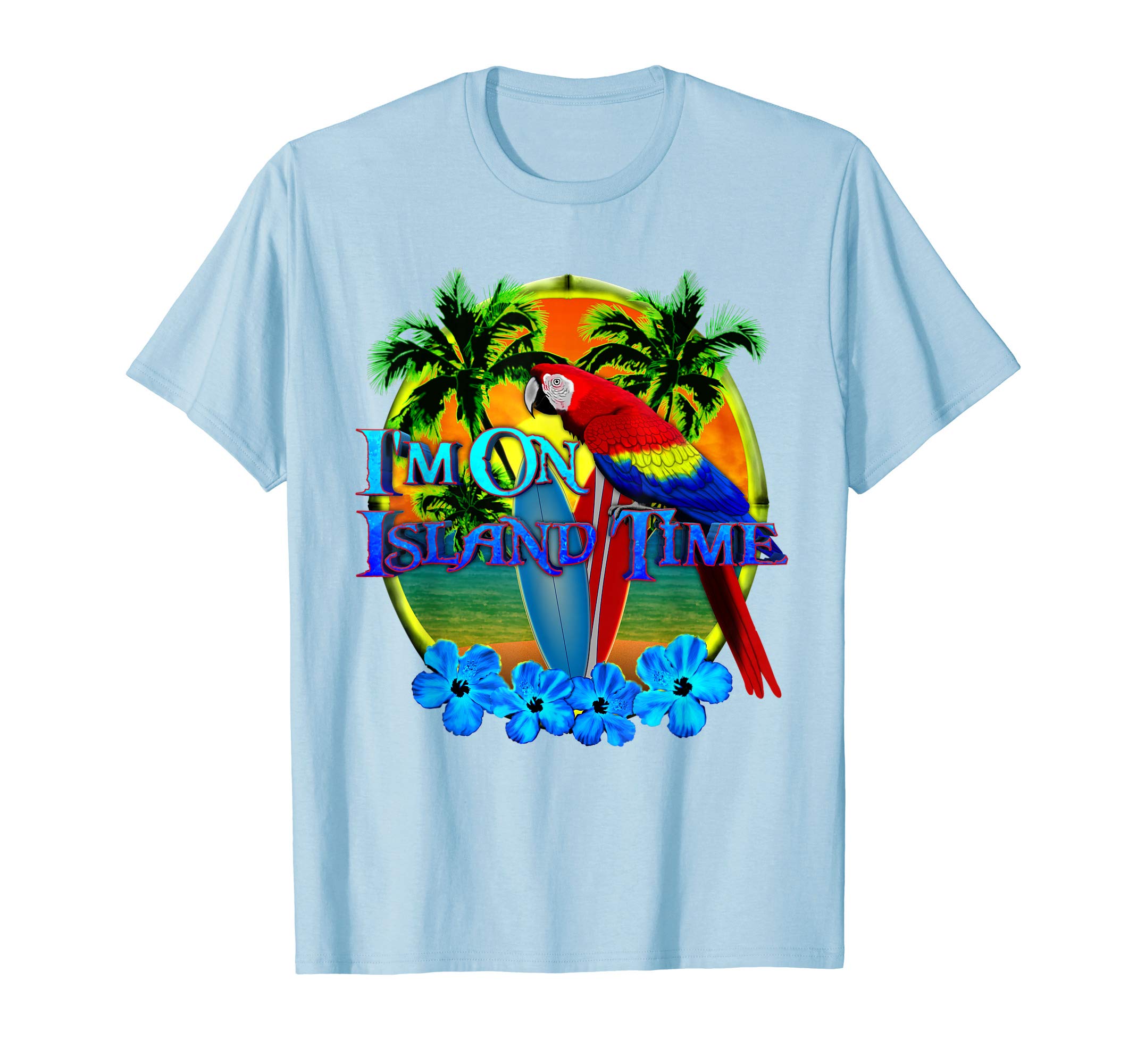 Bailout Island Beach ApparelI'm On Island Time Tropical Beach T-Shirt T-ShirtOEKO-TEX STANDARD 100
