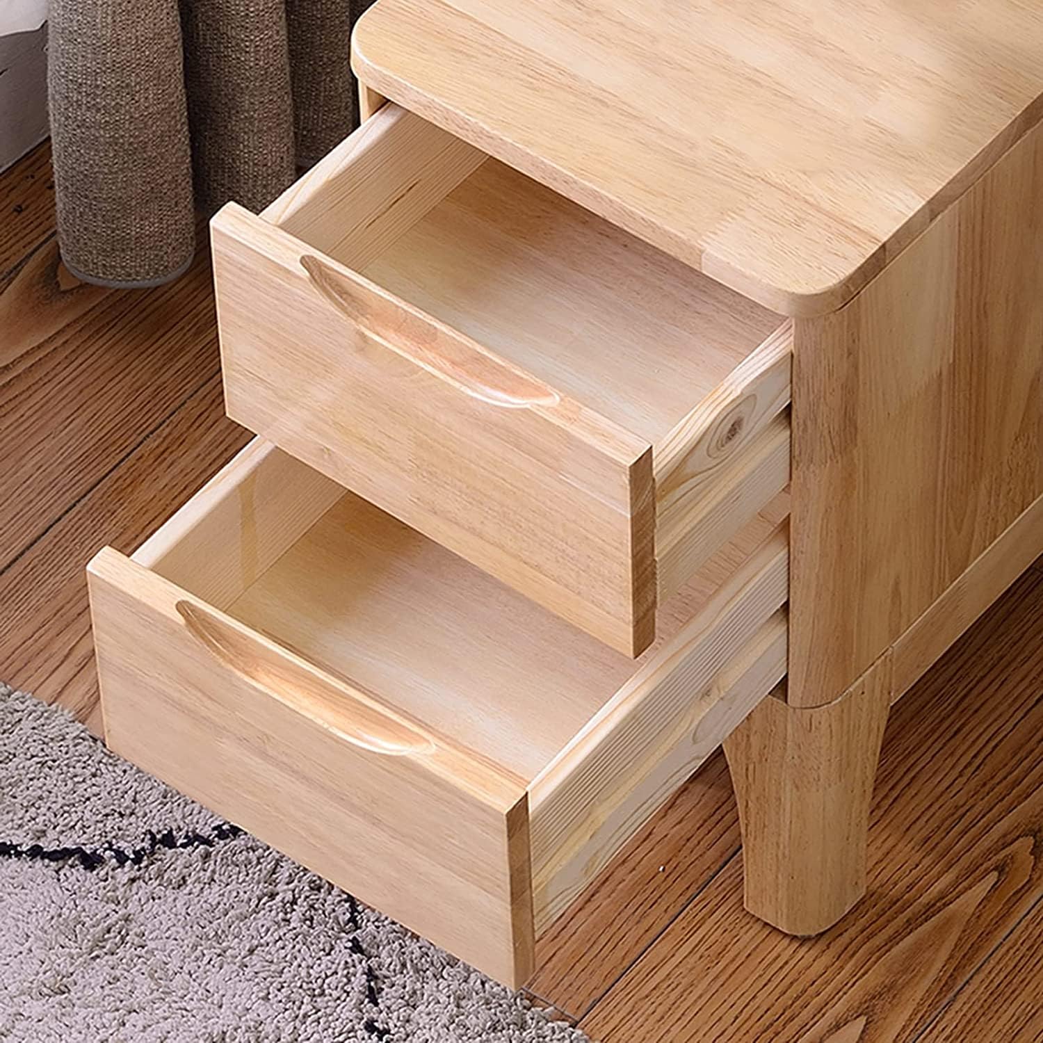 Amazon｜ベッドサイドテーブル ソリッドウッド ベッドサイドテーブル