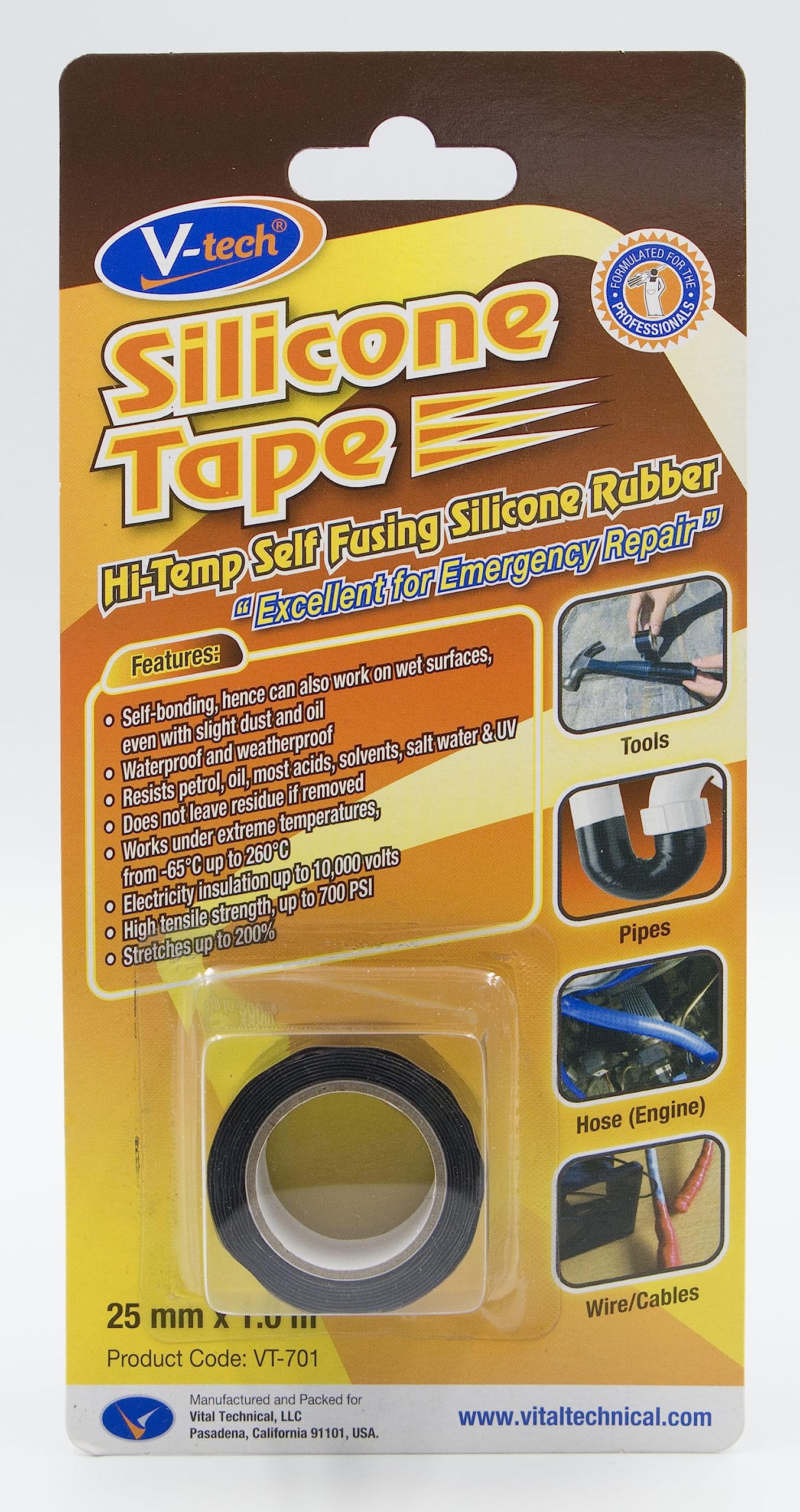 V-tech Tape (25Mm X 1.0 M, Black, Pack Of 1) (B0C6K2V1RZ) Amazon Price History, Amazon Price Tracker