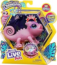 Little Live Pets Nova El Pequeño Camaleón Juguetes Interactivos con Luces y Más de 30 Sonidos y Detección de Ritmo, Juguetes Animales Interactivos para Edades de 5+