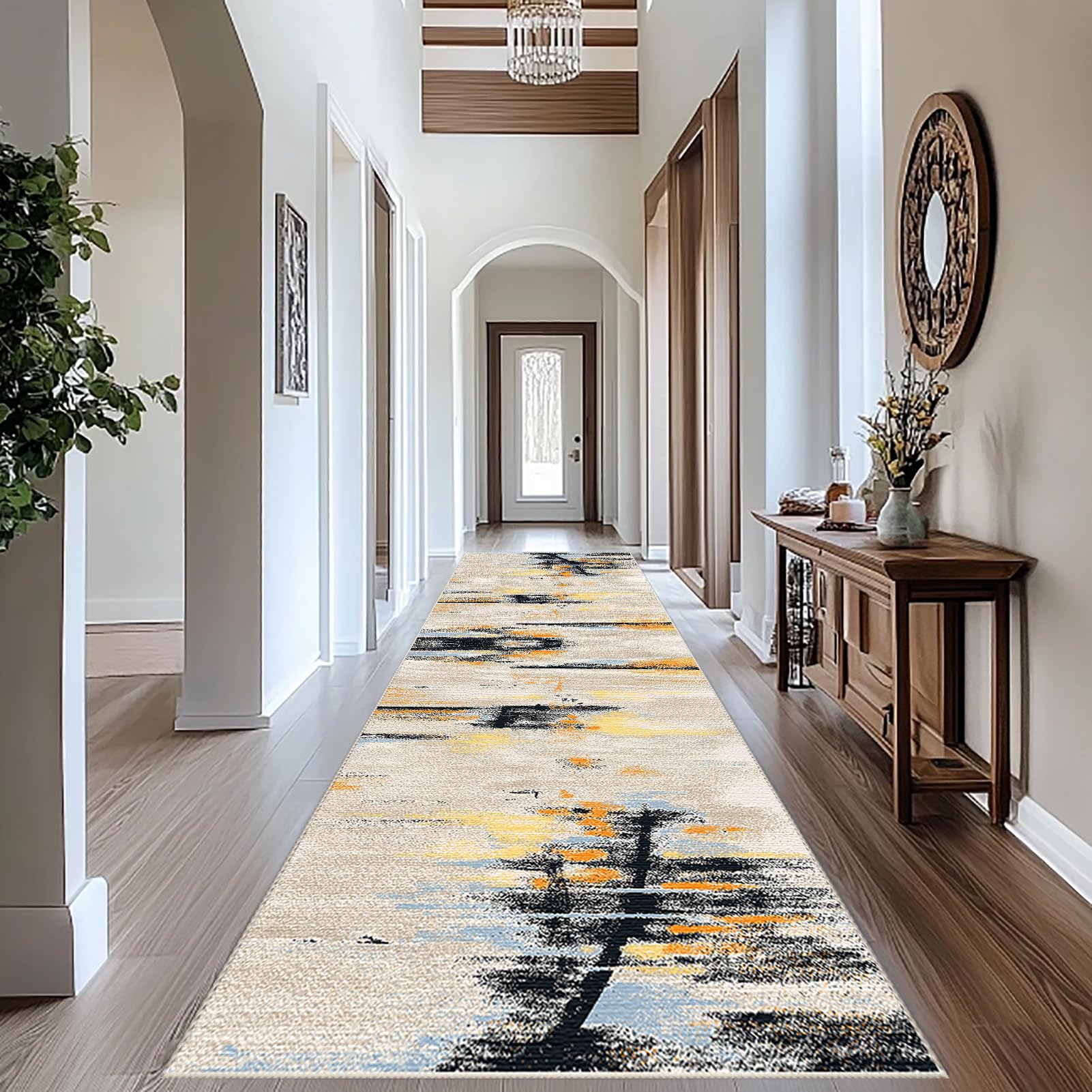 Antypoślizgowy chodnik kuchenny, dywanik do długiego korytarza, 120 x 250 cm nowoczesny dywan wejściowy do domu, zmywalny chodnik, dywanik do przedpokoju, kuchni pralni