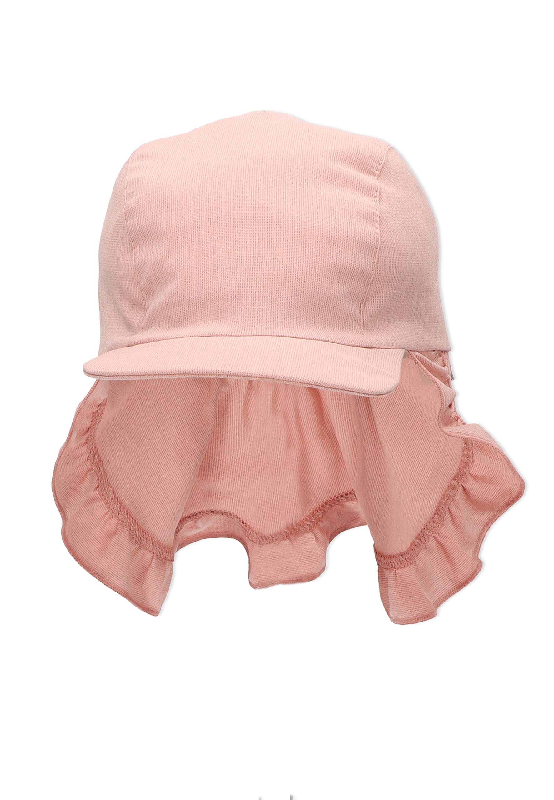 Sterntaler Girls Peaked Cap with Neck Protection Wave Sun Hat Pale Pink 43 cm 1412220