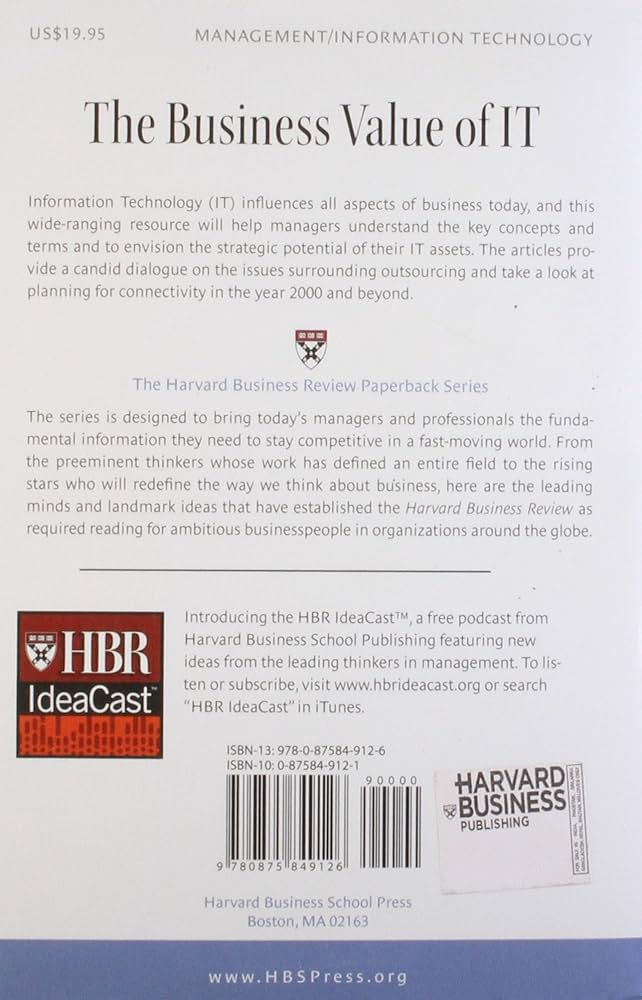 Amazon.com: Harvard Business Review on the Business Value of