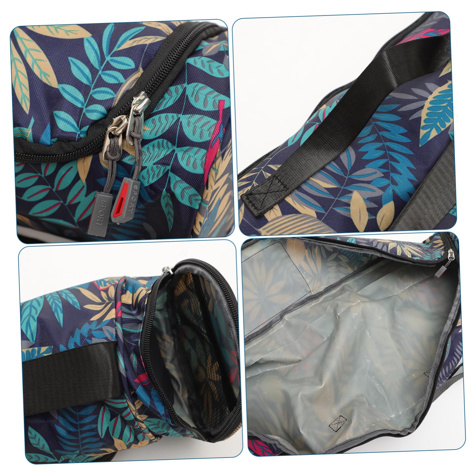 WOONEKY Bolsa para Esterilla de Yoga y Fitness Estampado Étnico, Diseño Cilíndrico, Material Durable, Bolso Hombro Portátil, Almacenamiento Práctico para Gimnasio y Ejercicio al Aire
