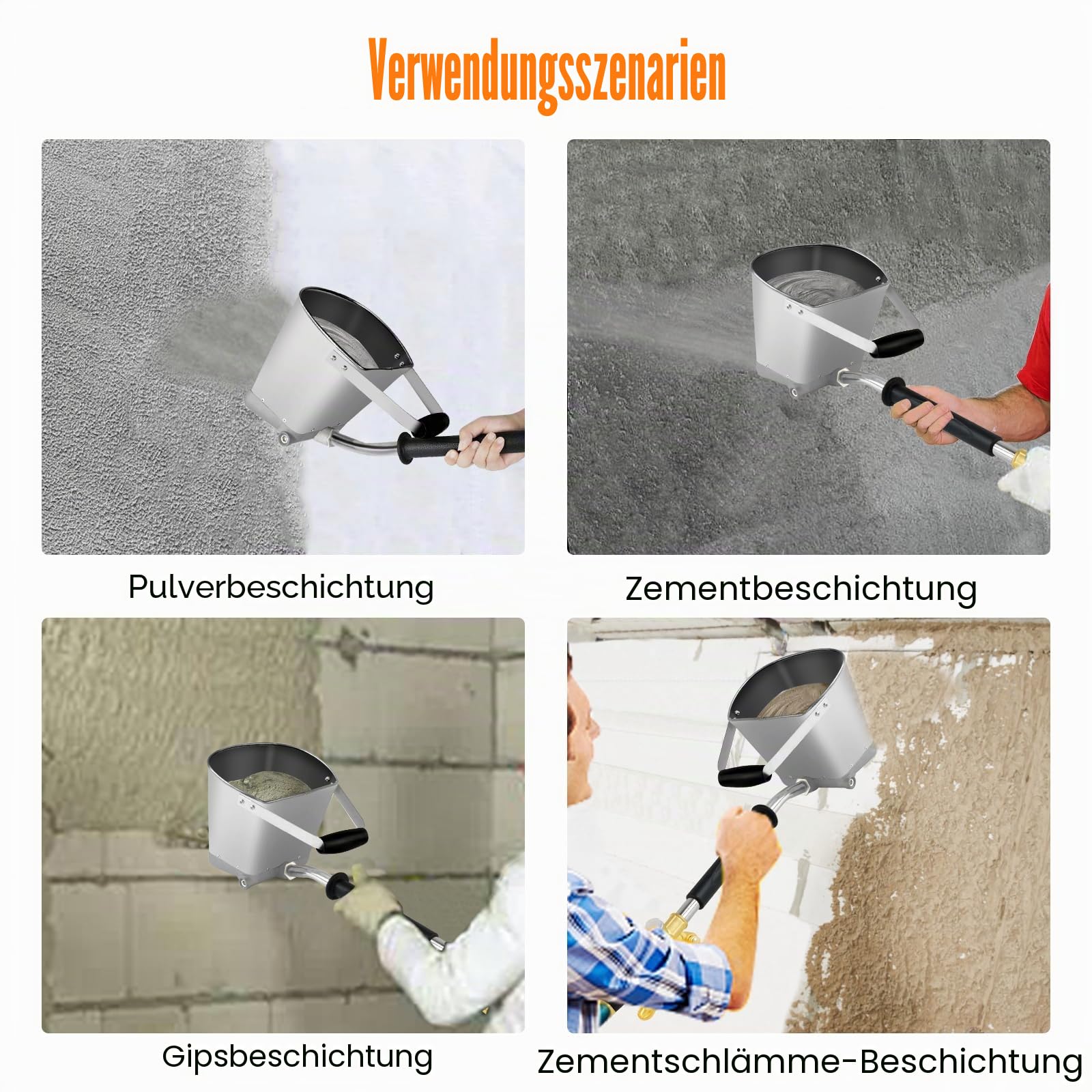 Pistole für Zementmörtel, 4L Mörtelsprüher, Spritzpistole für Gipskarton