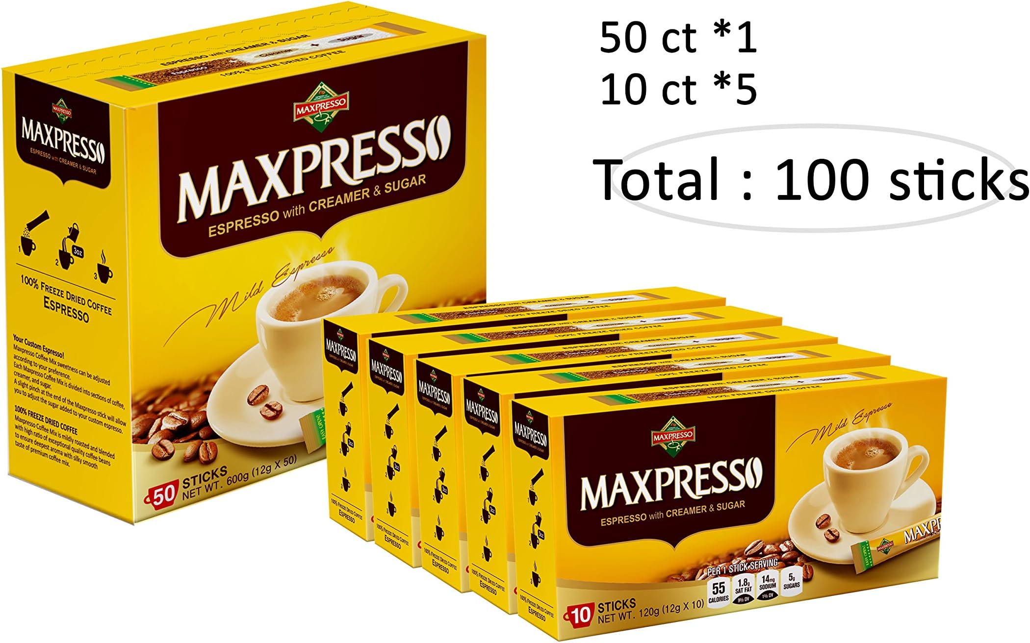 MAXPRESSO 50 Packets 600g (12g x50)