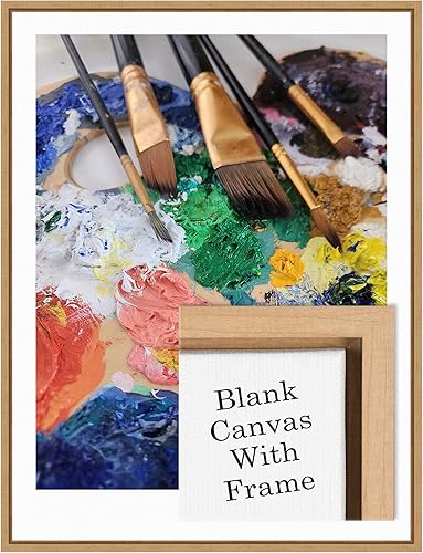 Amanti Art Lienzo estirado de bricolaje en blanco, arce Sylvie